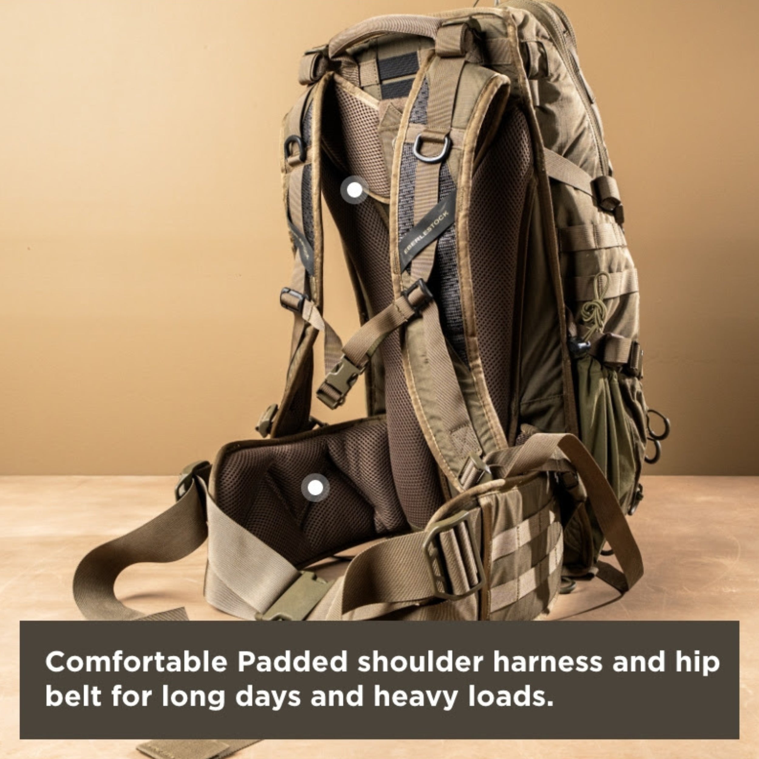 Eberlestock HiSpeed II Lightweight Ergonomic Backpack - 3 Day High Mobility Tactical Pack for Hiking, Hunting & Outdoor Adventures