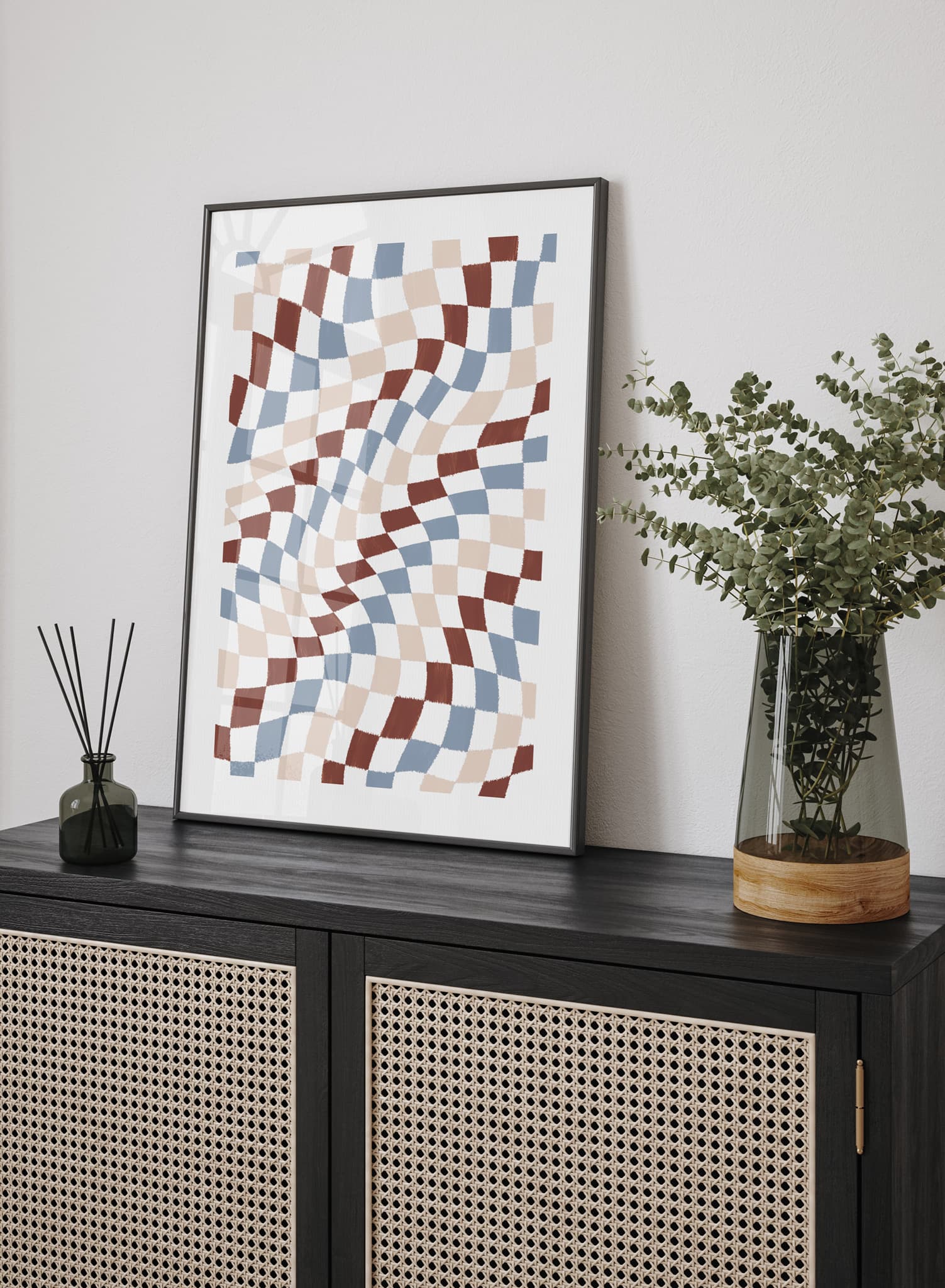 Melted Chessboard Wall Art Poster - Abstract Chess Game Decor for Home, Office & Game Room - Perfect for Chess Lovers & Modern Interior Design