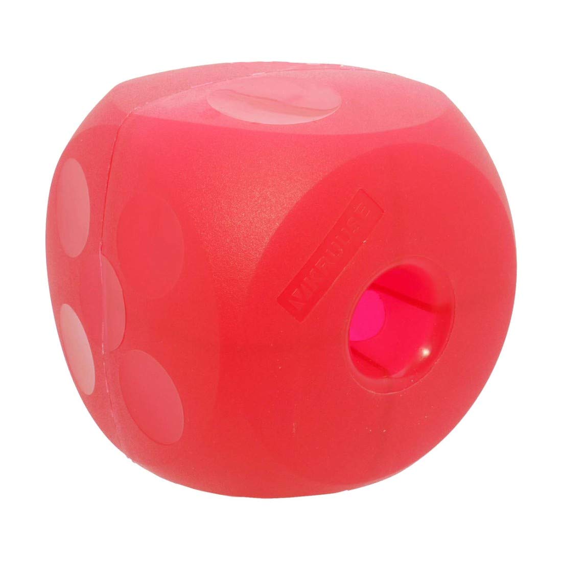 Kruuse Buster Soft Cube Feeder for Small Pets - Durable Chew Toy in Magenta Red - Perfect for Rabbits, Guinea Pigs & Hamsters - Fun Feeding & Playtime Activity