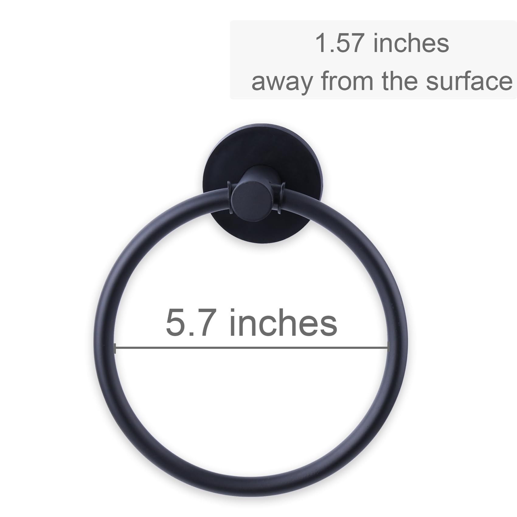 Black Magnetic Towel Ring - Strong Hand Towel Holder & Hook for Kitchen, Refrigerator, Oven, Dishwasher & Laundry | Perfect for Drying Towels Near Sink, Stove & Washing Machine