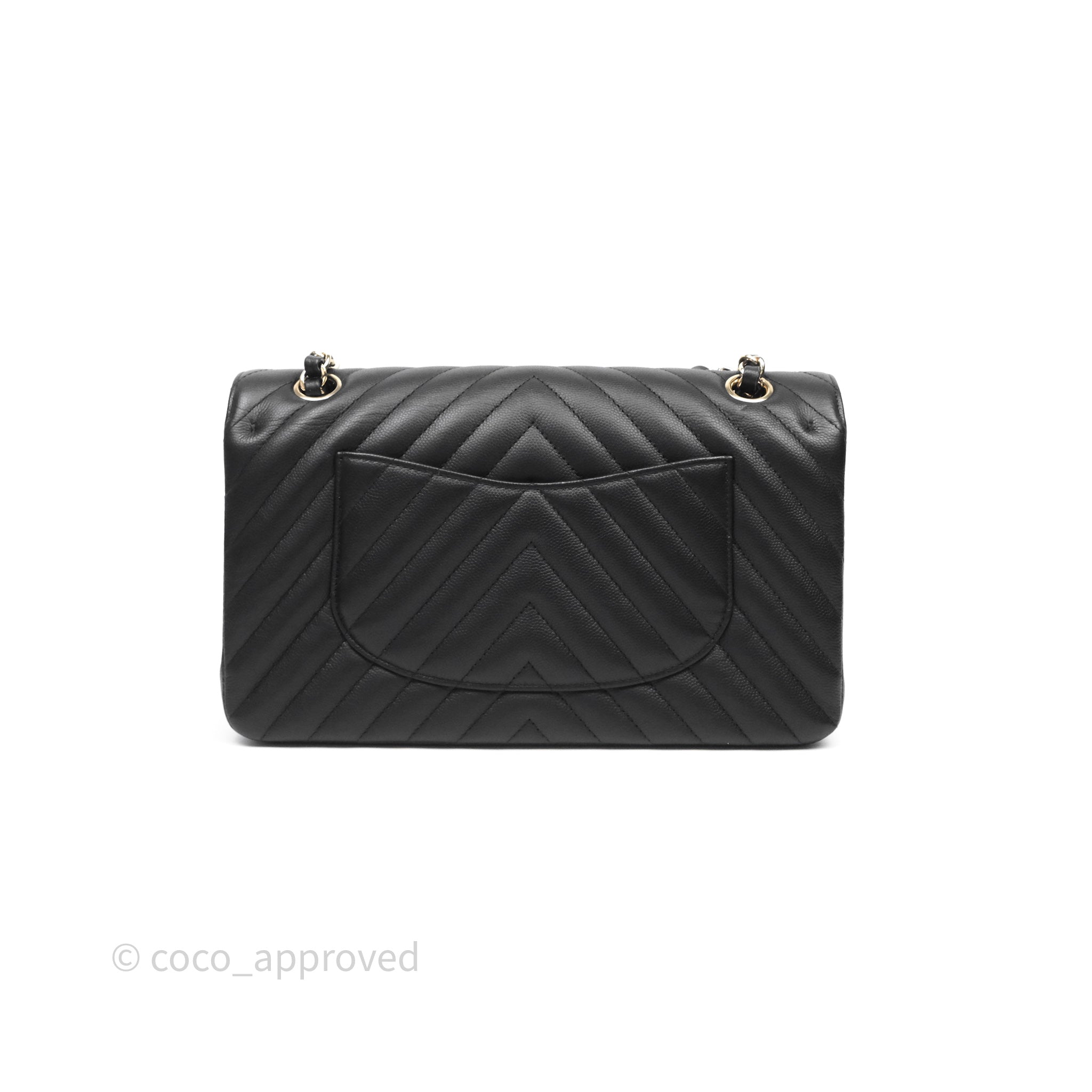 Chanel Classic Medium Flap Bag Chevron Black Caviar Leather with Gold Hardware - Luxury Designer Handbag for Women, Perfect for Work, Evening Events & Special Occasions