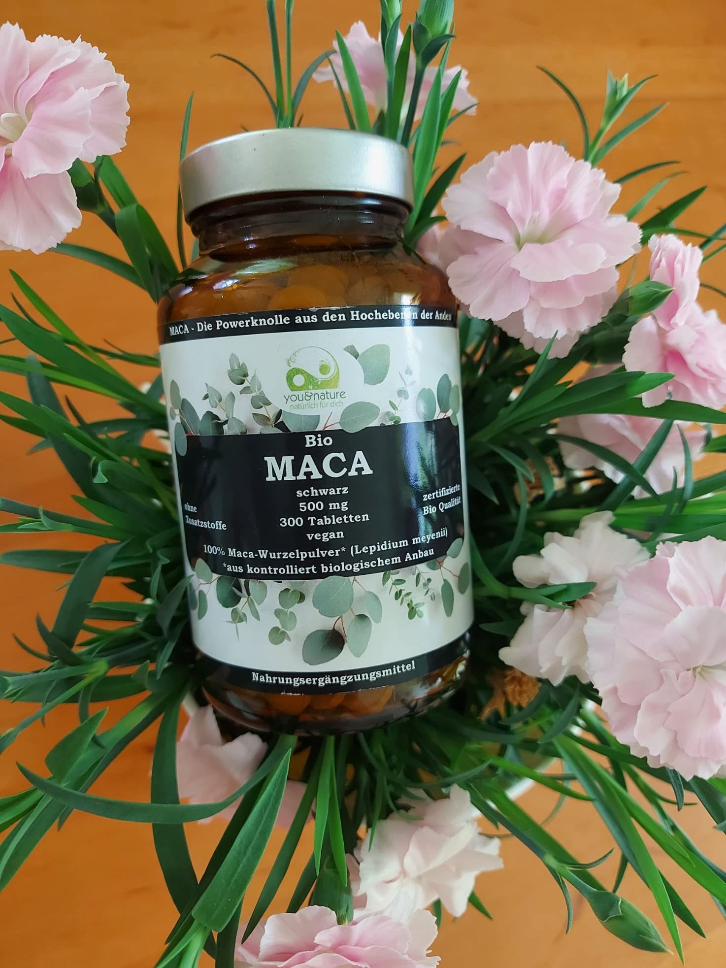 Organic Maca Root Powder 500mg - 300 Vegan Capsules, Non-GMO, Gluten-Free for Energy & Vitality - Boost Stamina, Hormone Balance & Libido - Perfect for Athletes, Fitness & Wellness Enthusiasts