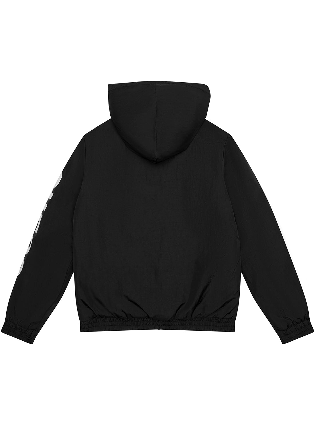 Black Nylon Hooded Jacket for Men & Women - Lightweight Water-Resistant Windbreaker (Sizes 7-16) - Perfect for Hiking, Running & Outdoor Activities