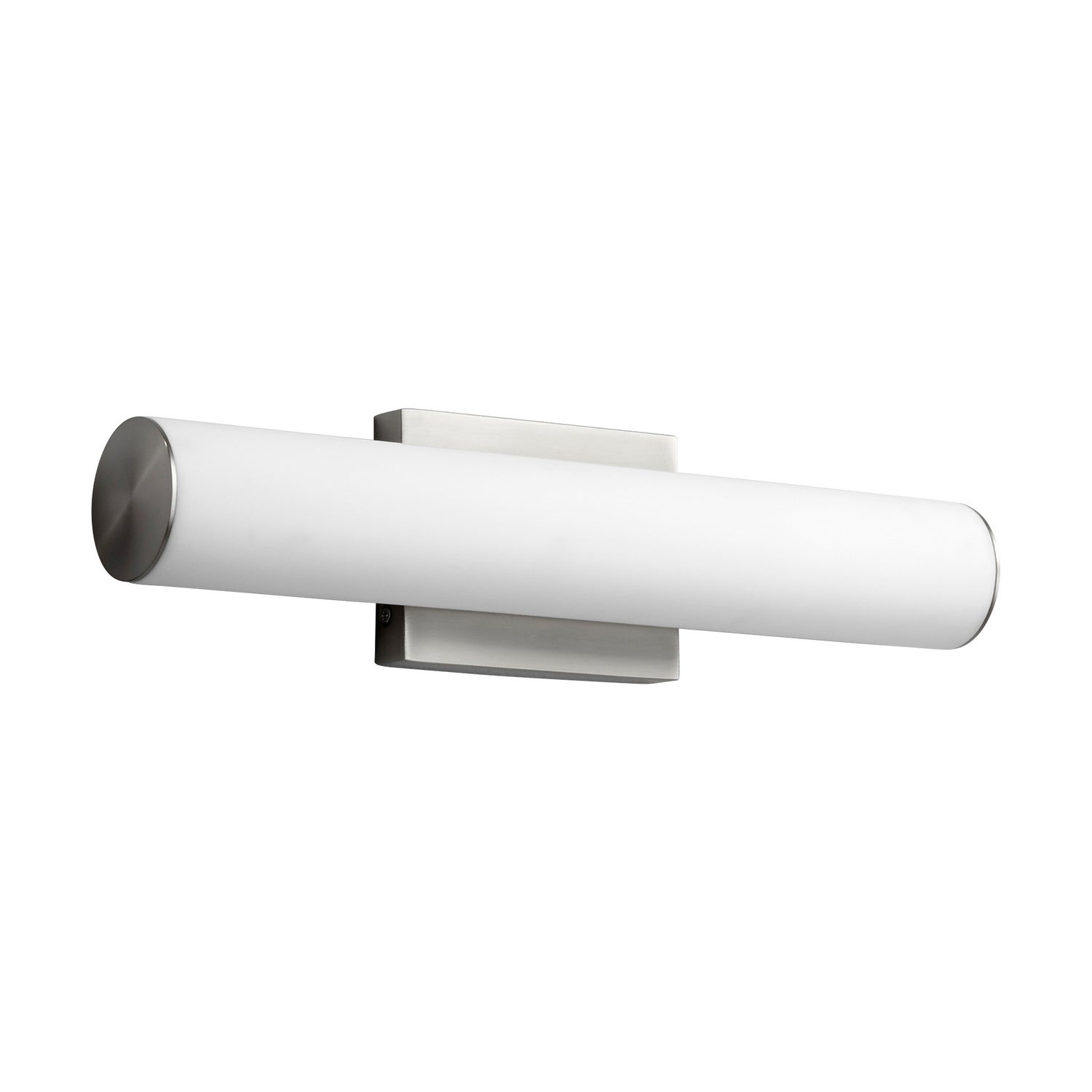 Oxygen Fugit 3 5011 24 Vanity LED Light - 18 Inch Matte White with Acrylic Lens, 3000K Warm White, Satin Nickel Finish - Perfect for Bathroom Makeup Mirror & Dressing Room Lighting