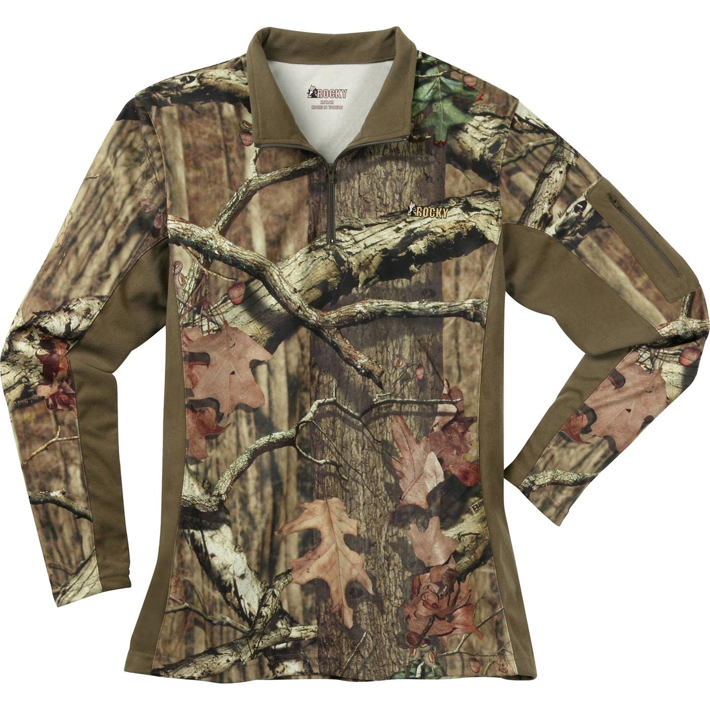 ROCKY Women's SilentHunter 1/4 Zip Camo Shirt - Lightweight Hunting & Outdoor Shirt for Women - Perfect for Hunting, Hiking & Outdoor Adventures