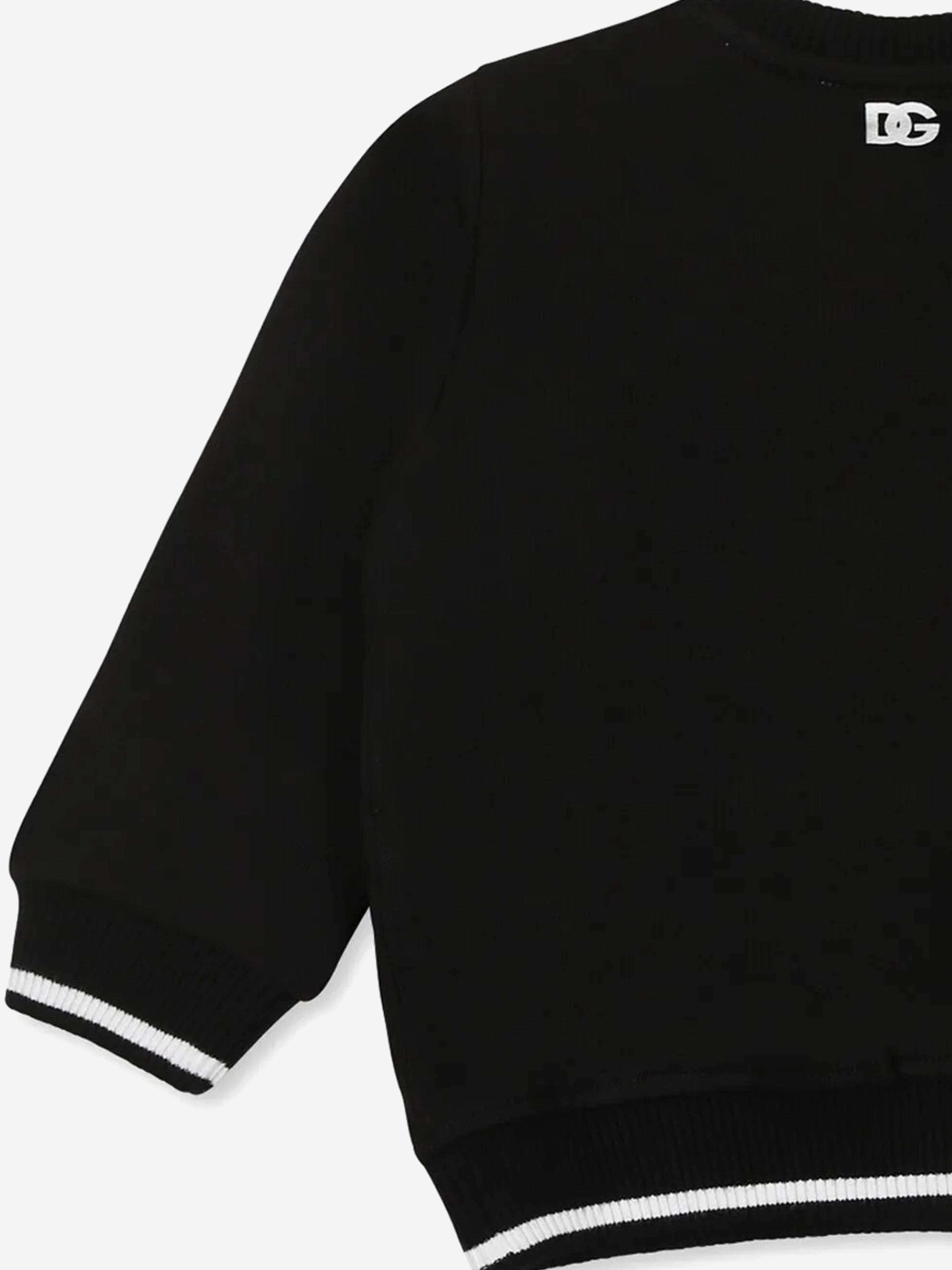 Black Baby Boys Logo Sweatshirt - Soft Cotton Pullover Hoodie for Toddlers - Perfect for Playdates & Family Outings