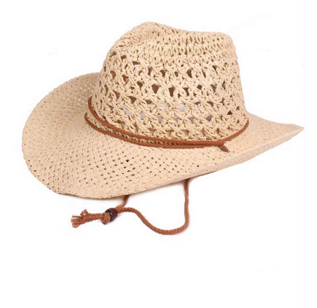 Foldable Straw Cowboy Hat for Men - Classic Western Wide Brim Sun Hat, Roll Up Raffia Newsboy Cap for Summer Outdoor Activities, Beach, Fishing & Gardening