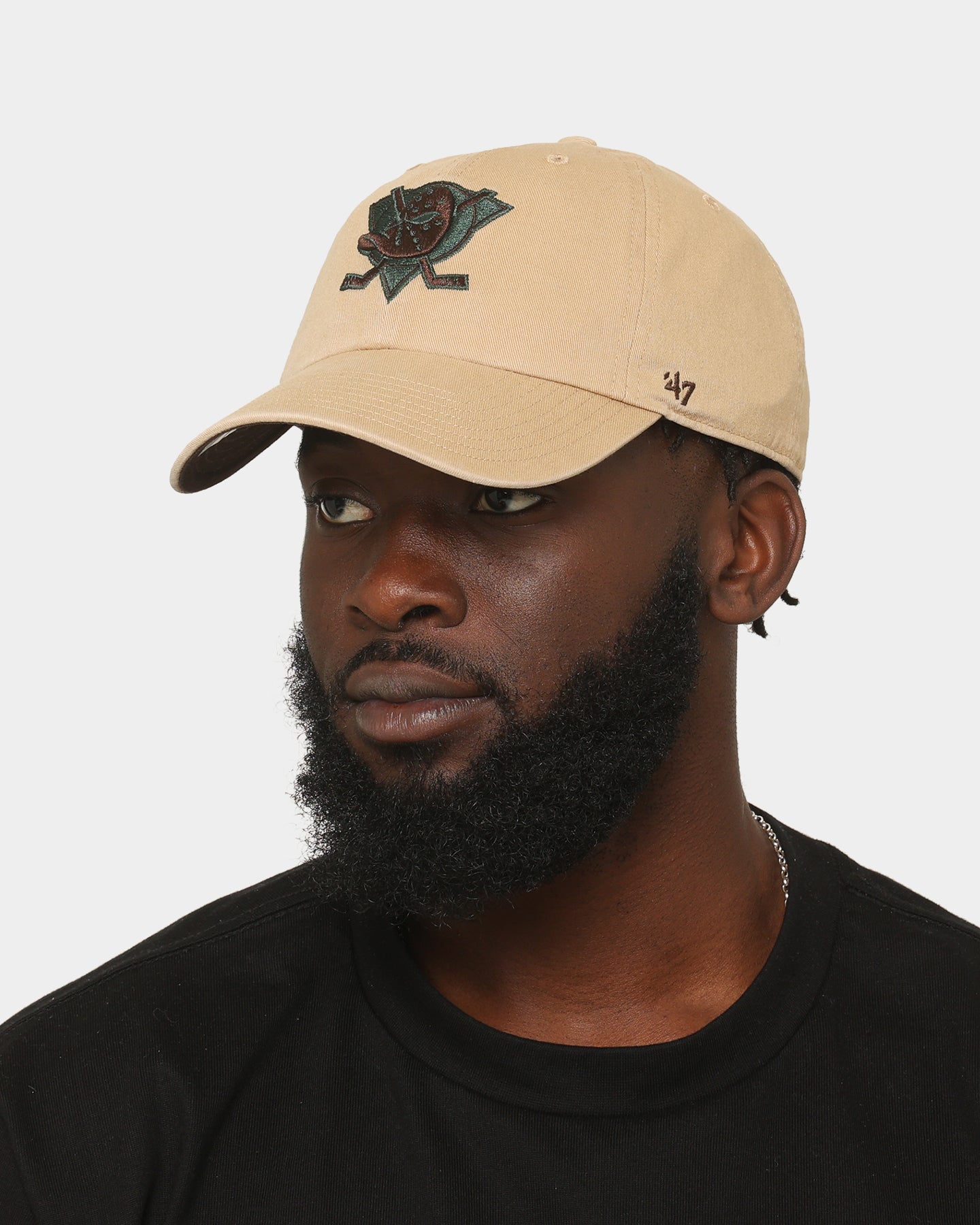 47 Brand Anaheim Ducks 'Croc Hunter' Snapback Hat - Khaki/Dark Green Adjustable Baseball Cap for Men & Women - Perfect for Sports Fans, Outdoor Activities and Casual Wear