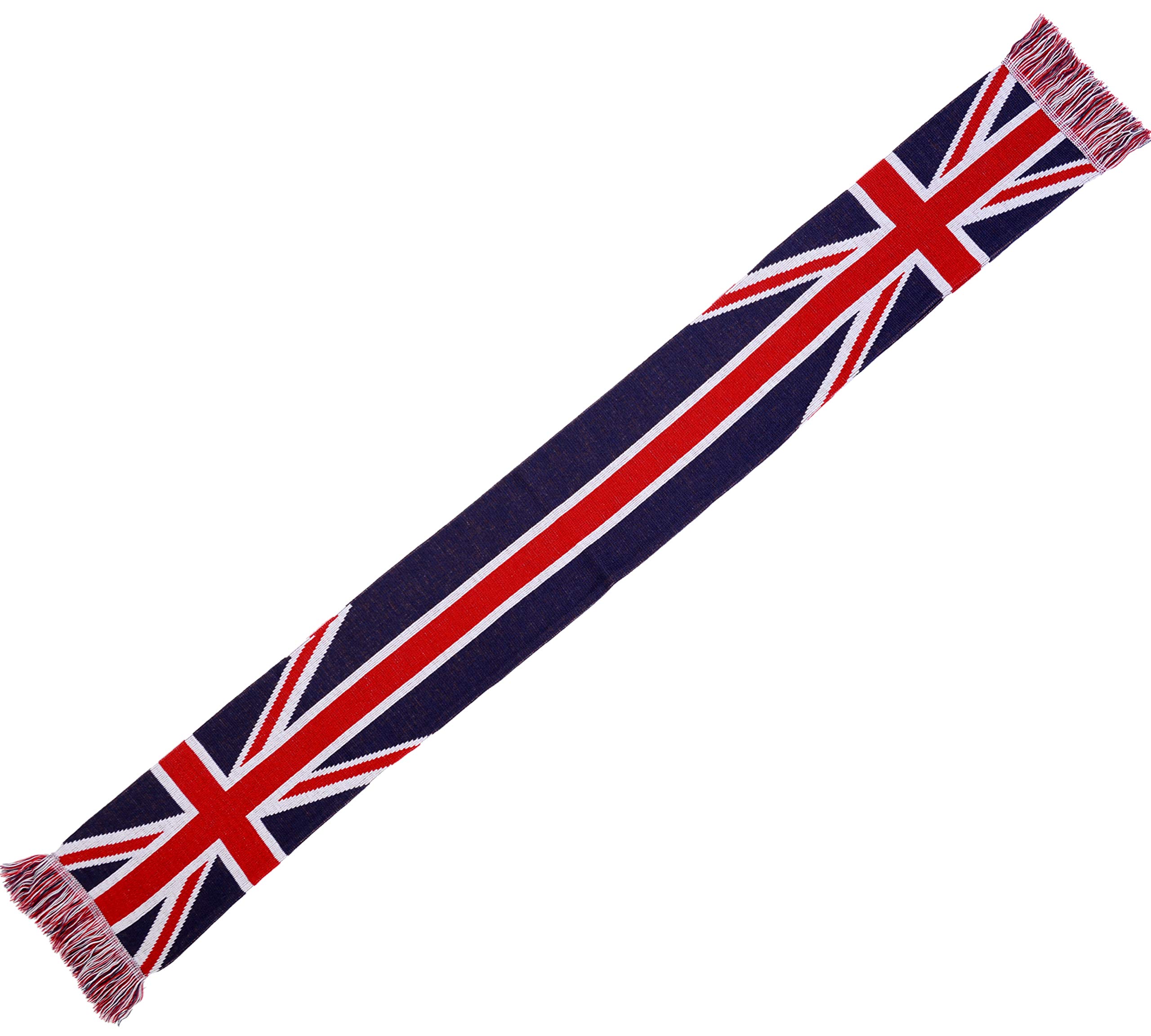 Euroscarves UK Union Jack British Flag Knit Scarf - Warm Winter Fashion Accessory for Men & Women, Perfect for Football Matches & Outdoor Activities