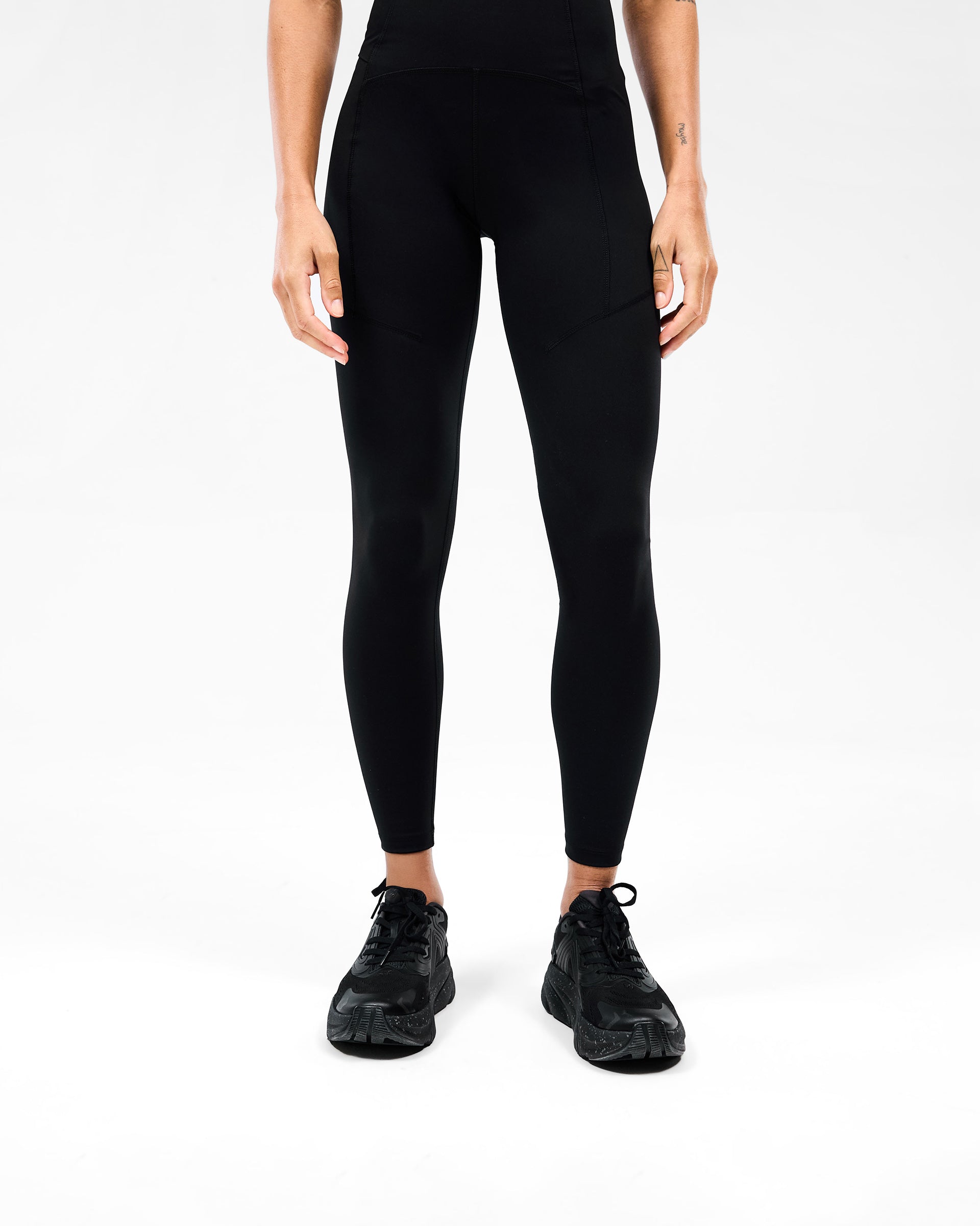 247 Training Leggings for Women - High Waist Yoga Pants, Workout Running Gym Tights - Comfortable & Breathable Black Fitness Leggings for Yoga, Running, Gym & Daily Wear