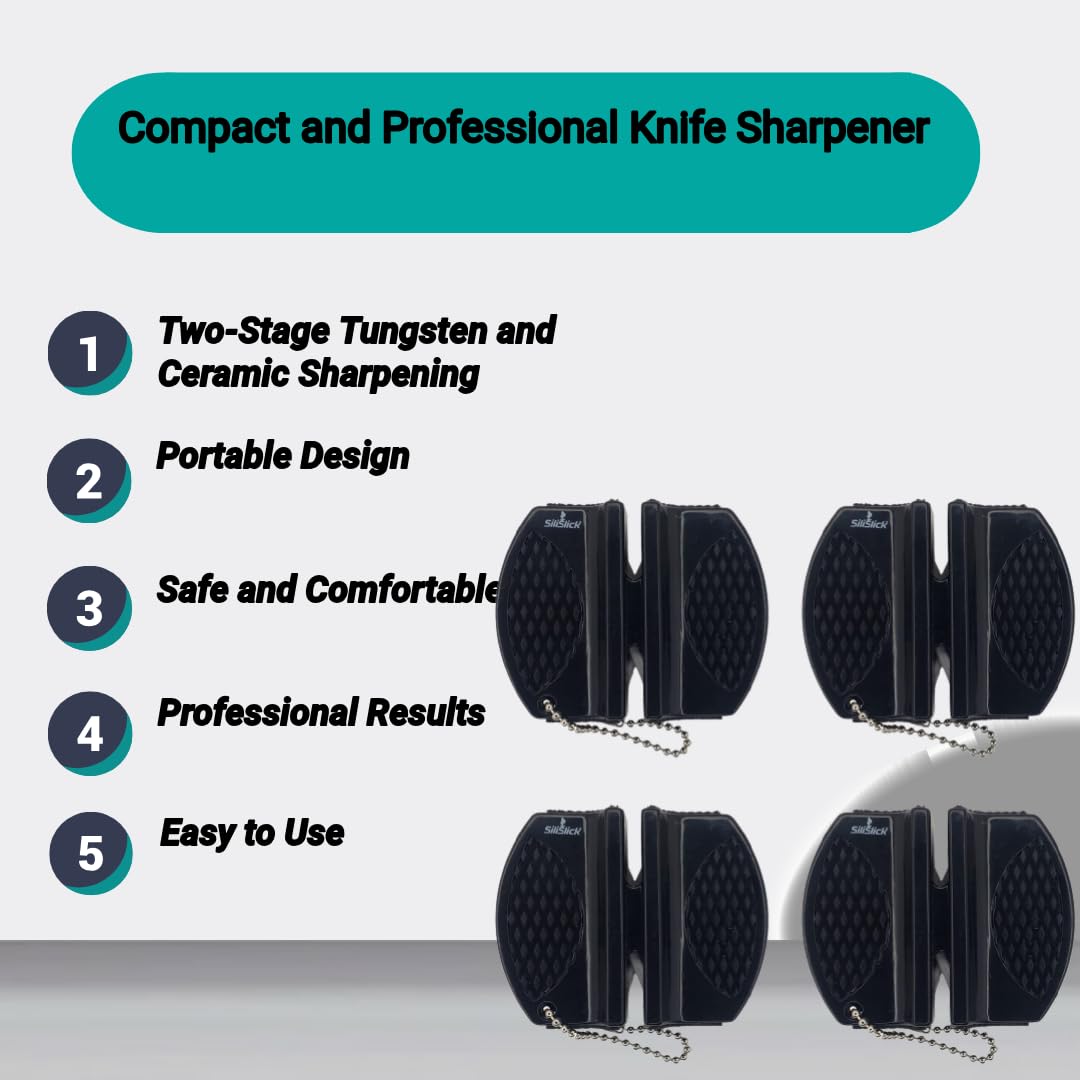 Professional Portable Knife Sharpener - High-Quality Sharpening Tool for Kitchen, Camping & Outdoor Use | Perfect for Chefs, Hunters & Survival Kits
