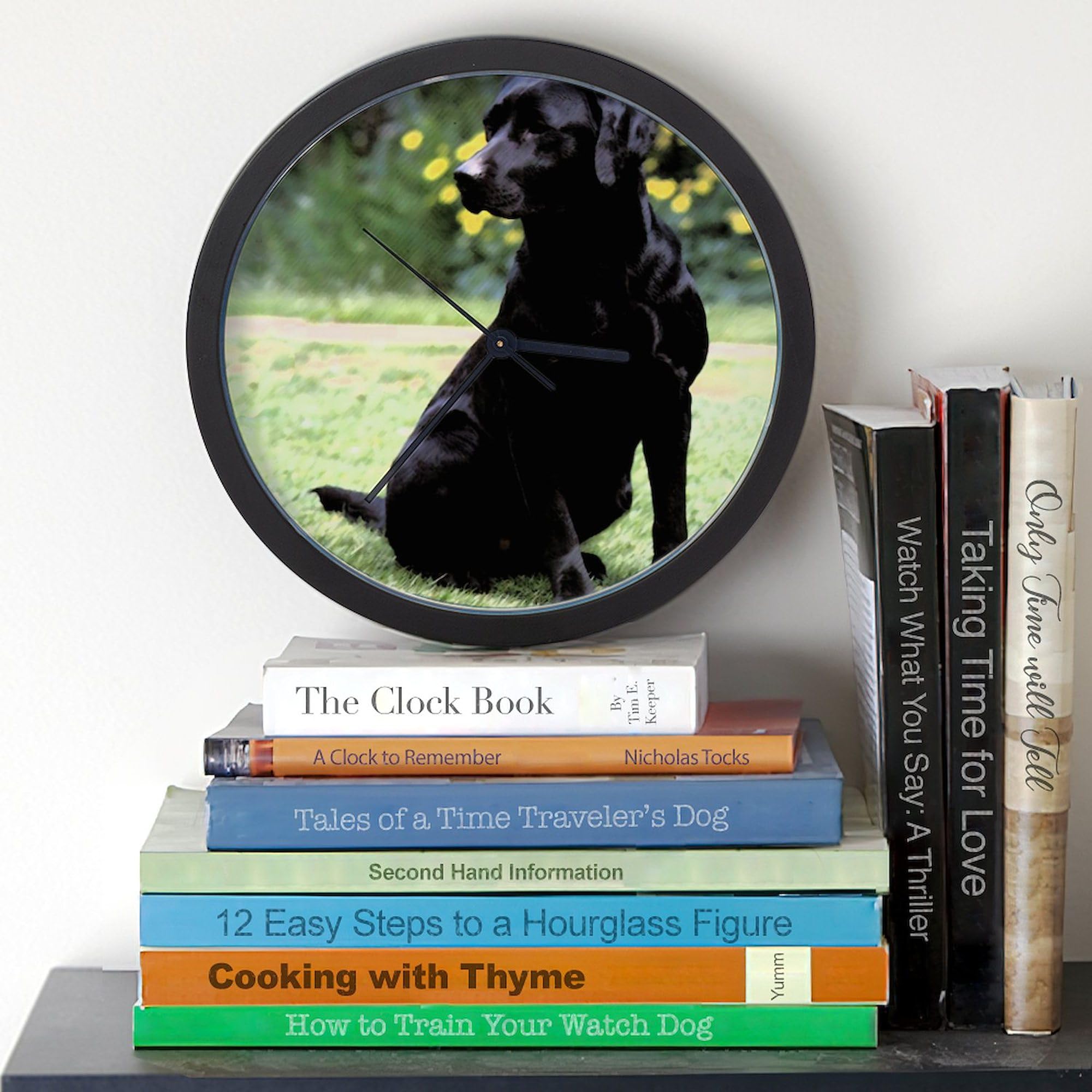 Black Lab Wall Clock - 10 Inch Silent Non-Ticking Decorative Clock for Living Room, Kitchen, Office | Perfect Gift for Dog Lovers & Home Decor