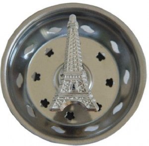 Stainless Steel Eiffel Tower Sink Strainer - French Kitchen Decor for Paris Themed Bathroom & Farmhouse Style Kitchen Accessories - Perfect for Home Decor, Gifts, and French Themed Parties