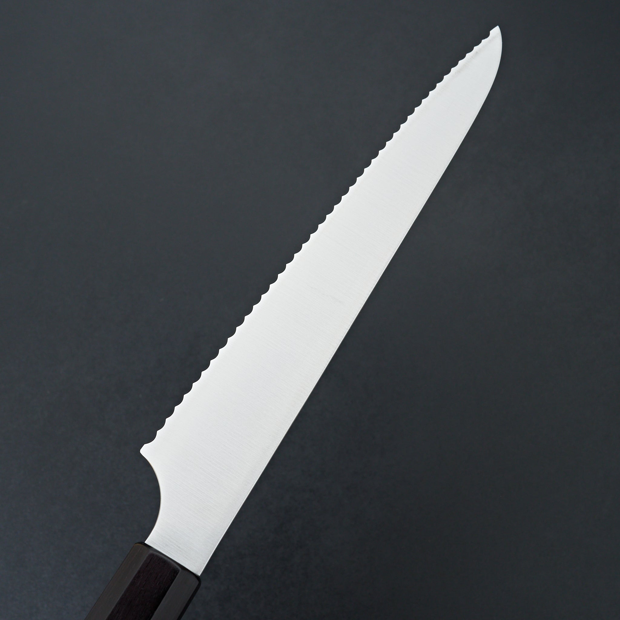 Hitohira Imojiya TH 240mm Stainless Steel Bread Knife with Pakka Wood Wa Handle - Perfect for Slicing Bread, Cakes & Pastries at Home or Bakery