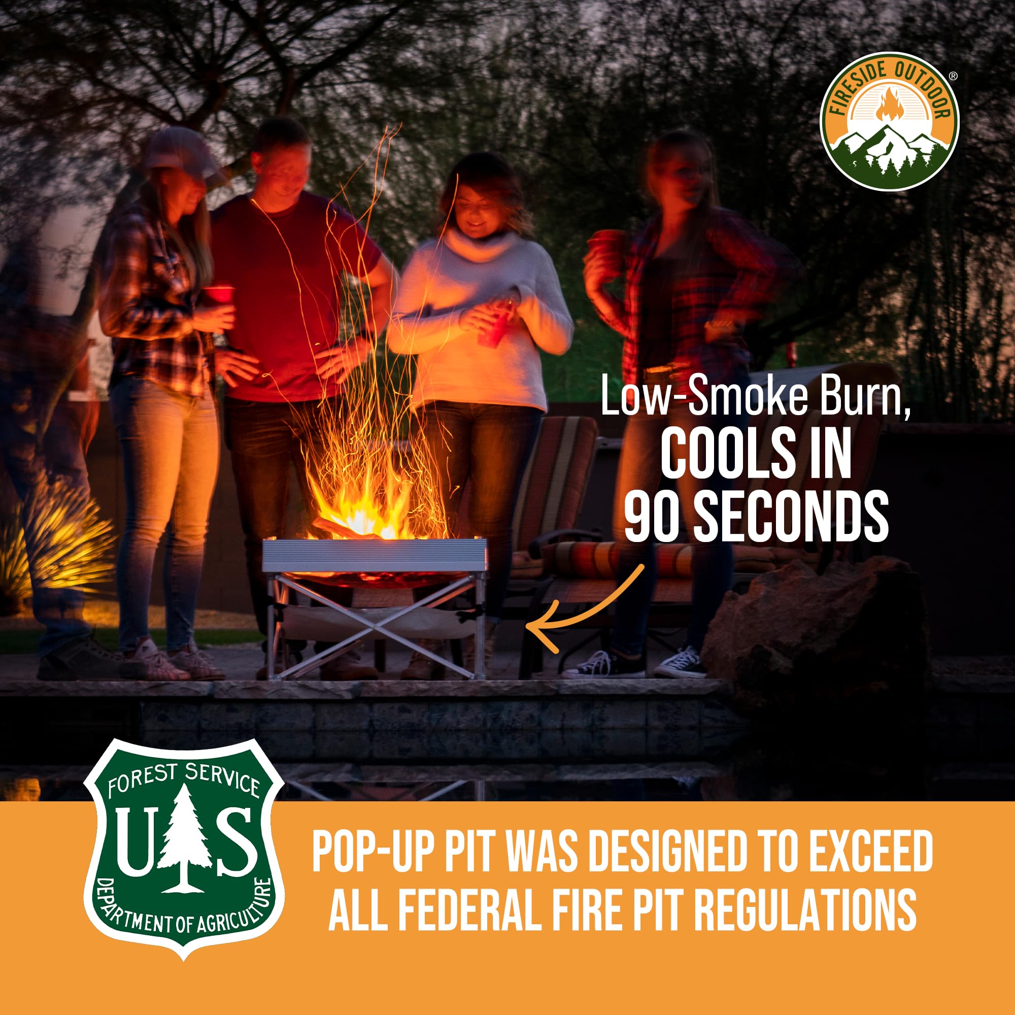 Portable Outdoor Fire Pit for Camping & Backyard - 24