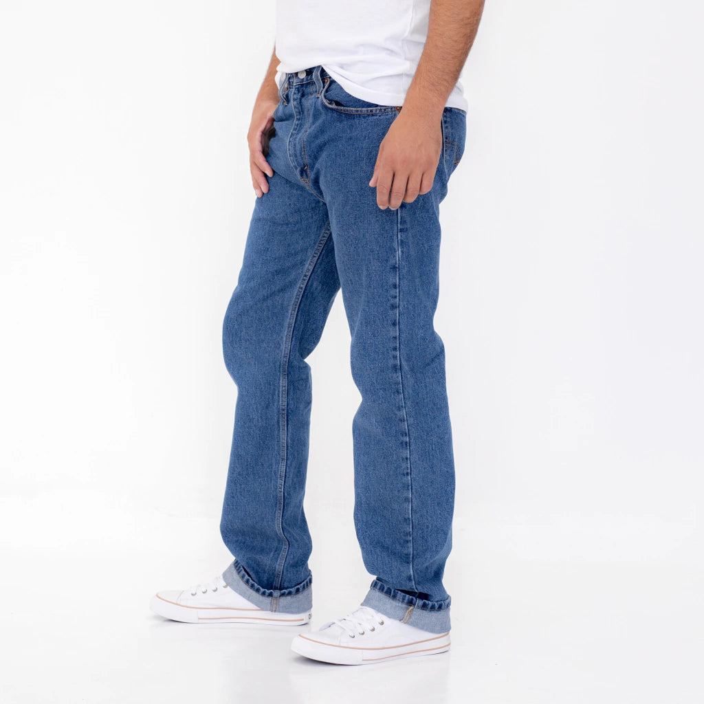 Levi's 505 Regular Fit Jeans for Men - Classic Mid Rise Straight Leg Denim Pants | Casual Wear, Office & Everyday Outfits