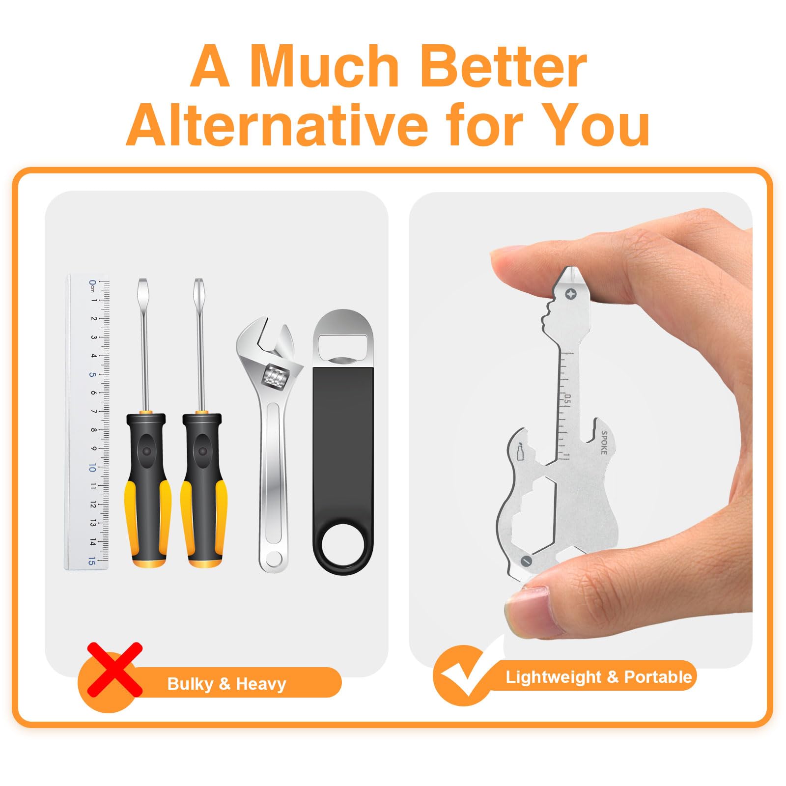 12 in 1 Multi-Tool Keychain - Compact Survival Gear with Bottle Opener, Screwdriver & More | Perfect EDC Gift for Men, Boyfriend, Dad | Father's Day & Birthday Present | Ideal for Camping, Hiking & Outdoor Adventures