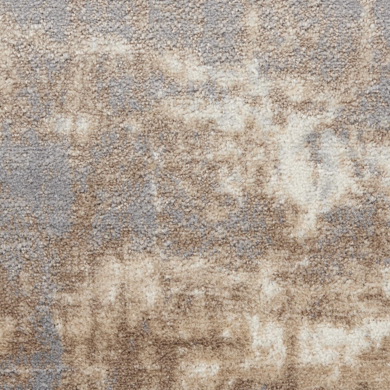 Nourison Elation Abstract Grey Ivory 9' x 12' Area Rug - Easy to Clean, Non-Shedding, Stain Resistant - Perfect for Bedroom, Living Room, Dining Room & Kitchen Decor (9x12)
