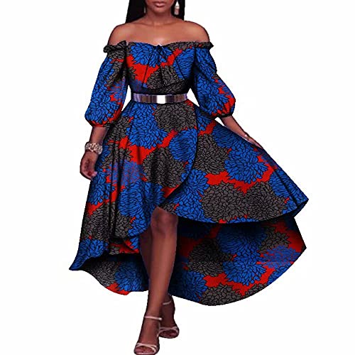 Stylish African Print Dresses for Women - Half Lantern Sleeve Party Dress Plus Size African Clothing | Perfect for Cultural Events, Weddings & Special Occasions