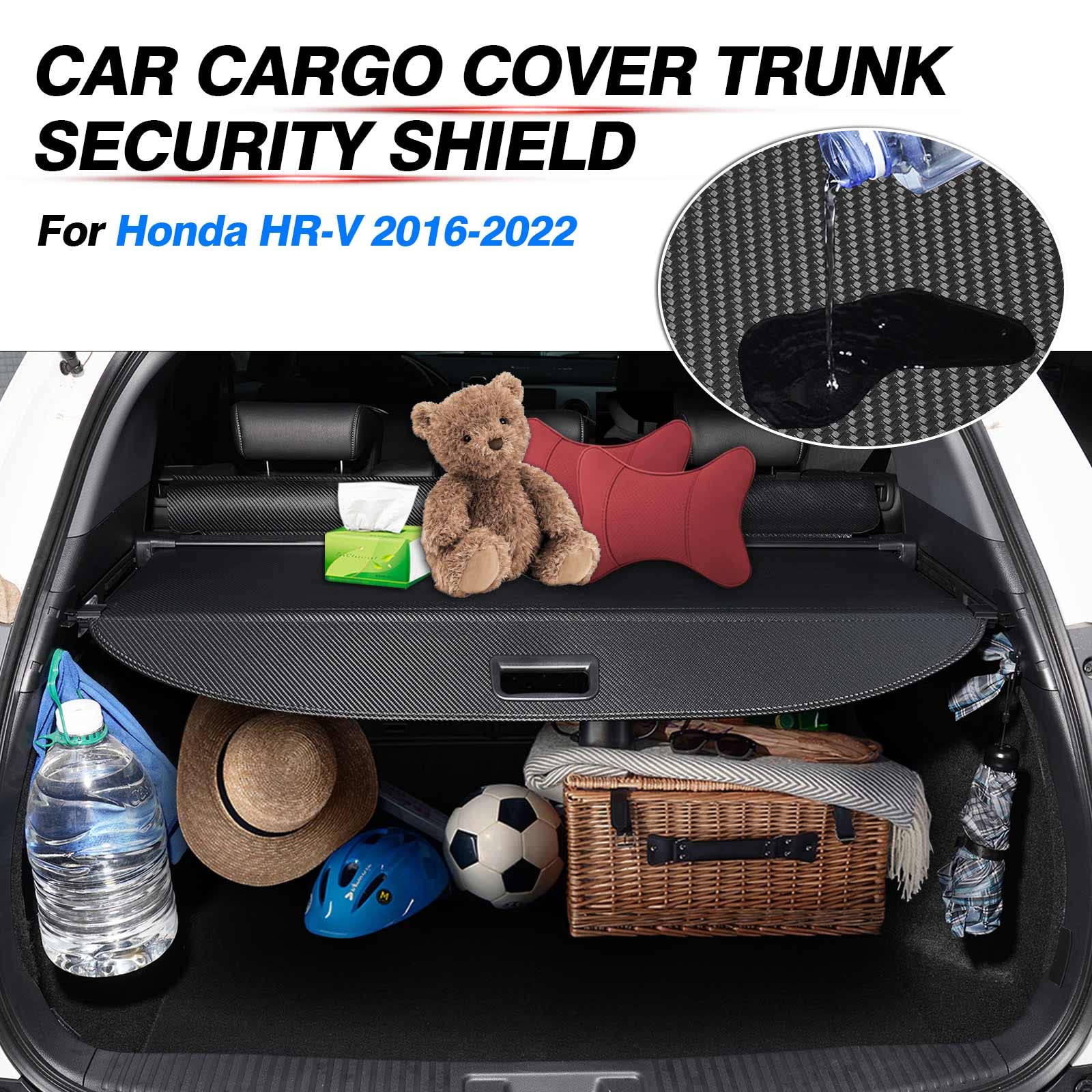 2016-2022 Honda HR-V Retractable Cargo Cover | No-Gap Trunk Shade Protector | Custom Fit Accessories for HRV | Perfect for Road Trips, Grocery Hauling & Pet Protection