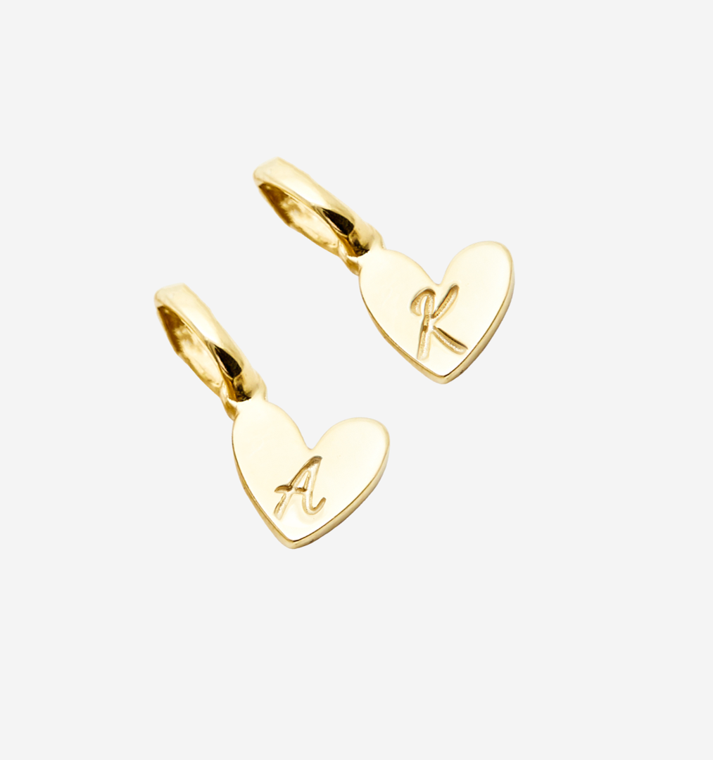Initial Heart Charm Necklace - Dainty Gold Plated Pendant for Women - Perfect for Valentine's Day Gifts, Anniversaries & Everyday Elegance