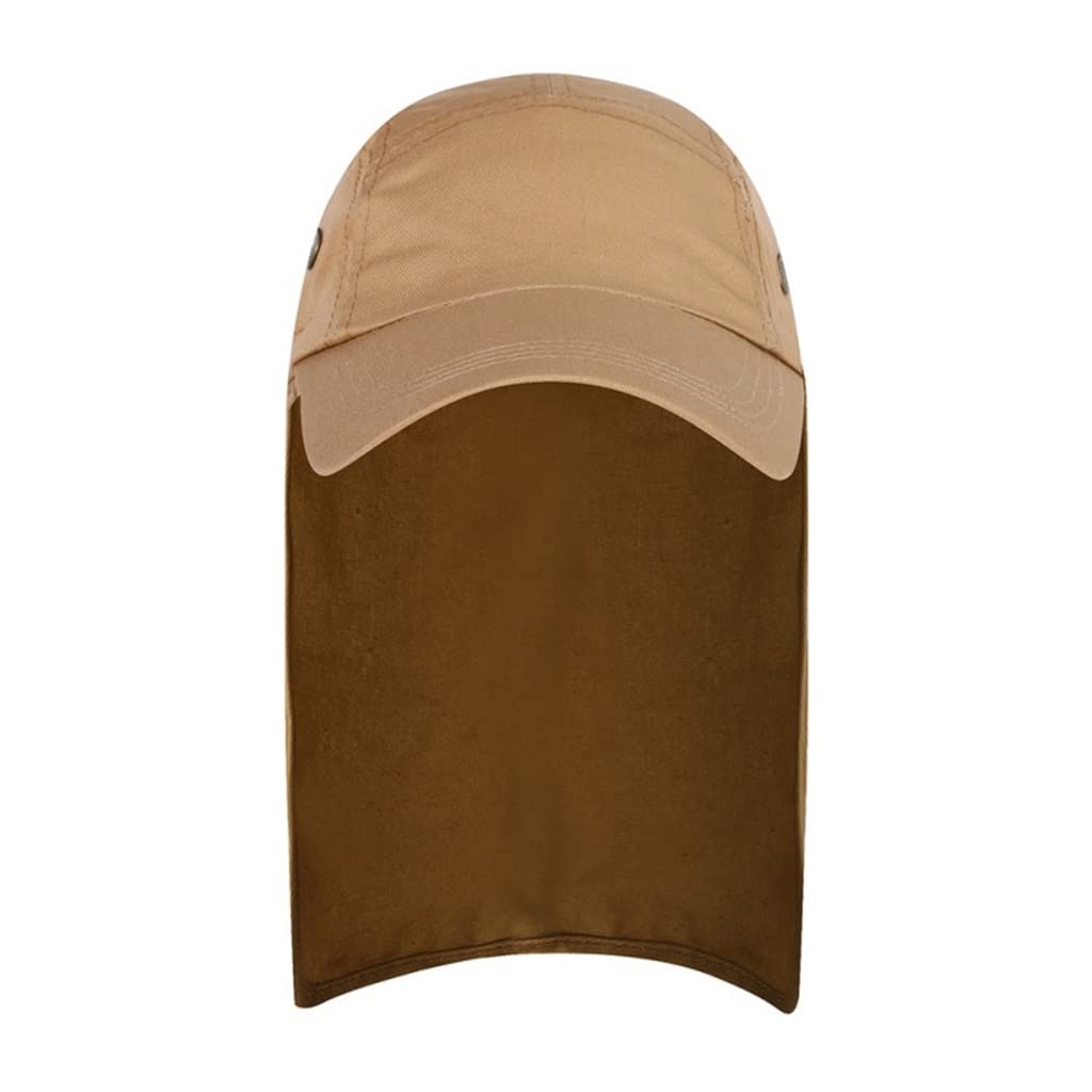 Unisex UPF 50+ Sun Protection Fishing Hat with Removable Ear & Neck Cover - Adjustable 56-58cm Outdoor Cap for Hiking, Fishing, Beach & Summer Activities