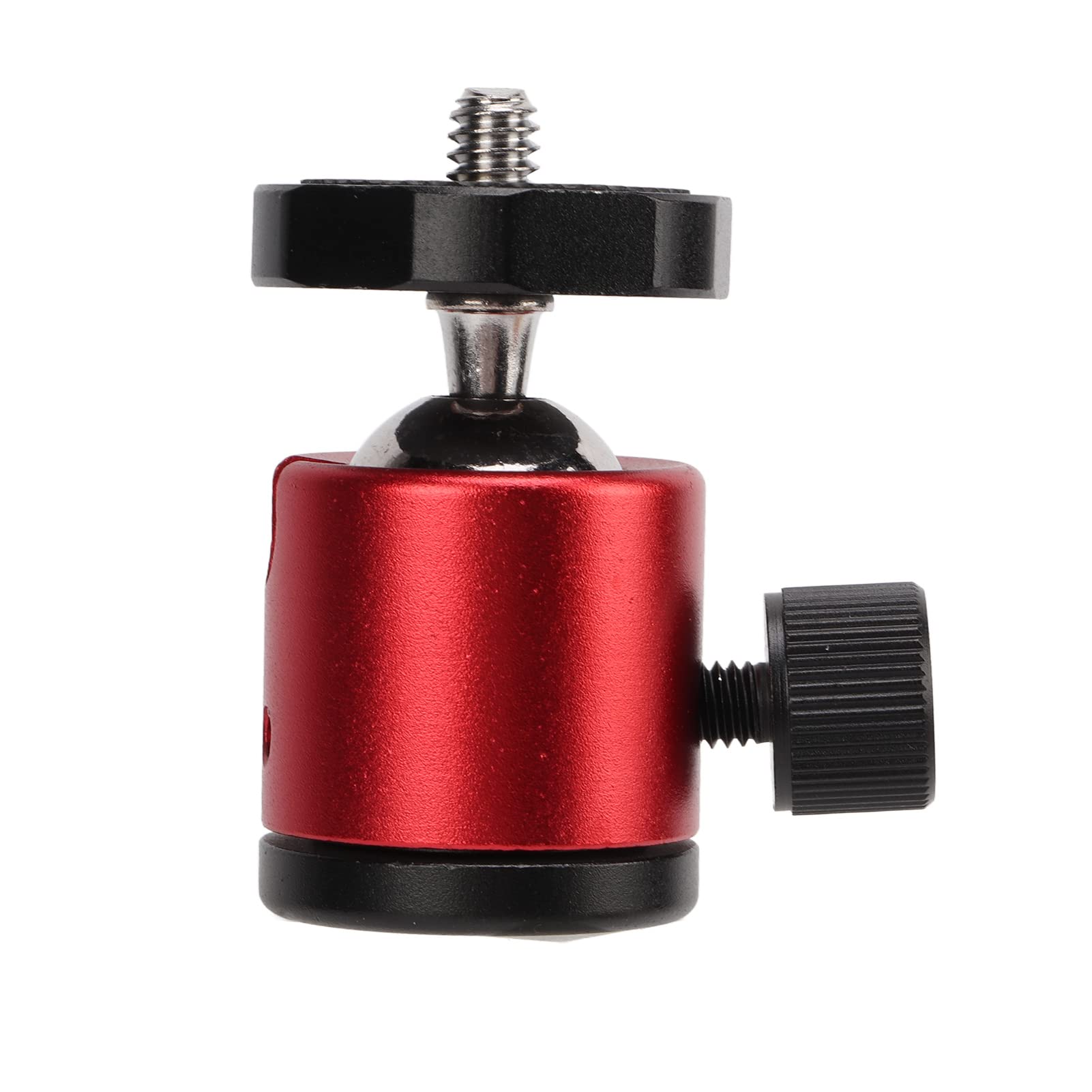 Velaurs 360° Rotating Ball Head Tripod Mount - Quick Release Plate & Fast Angle Adjustment for DSLR/SLR Cameras (Red) - Perfect for Photography, Videography, Travel & Outdoor Shooting