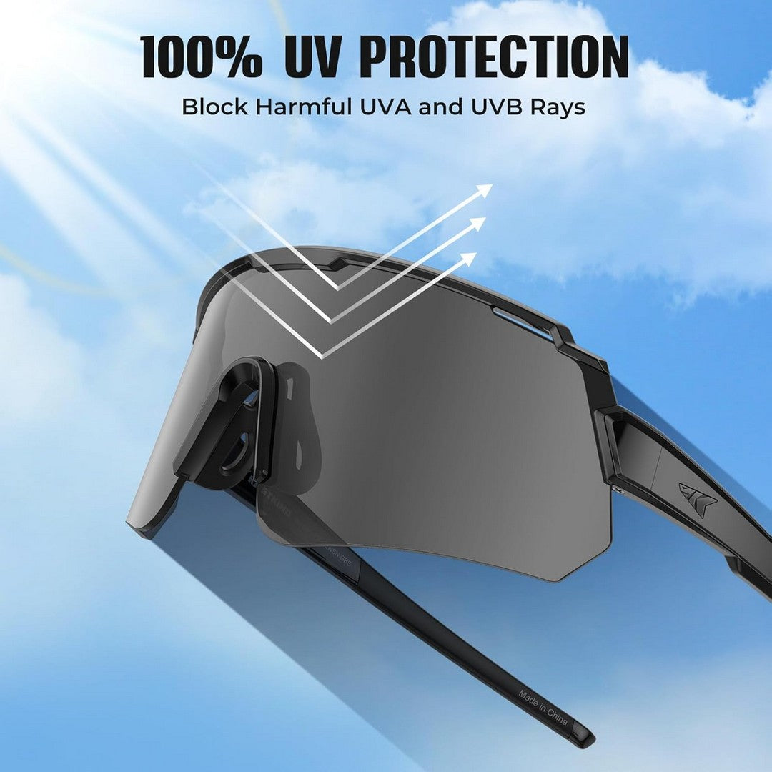 Lightweight Anti-Slip Flexible Polarized Sports Sunglasses for Running, Cycling & Outdoor Activities - UV Protection for Extreme Sports Enthusiasts