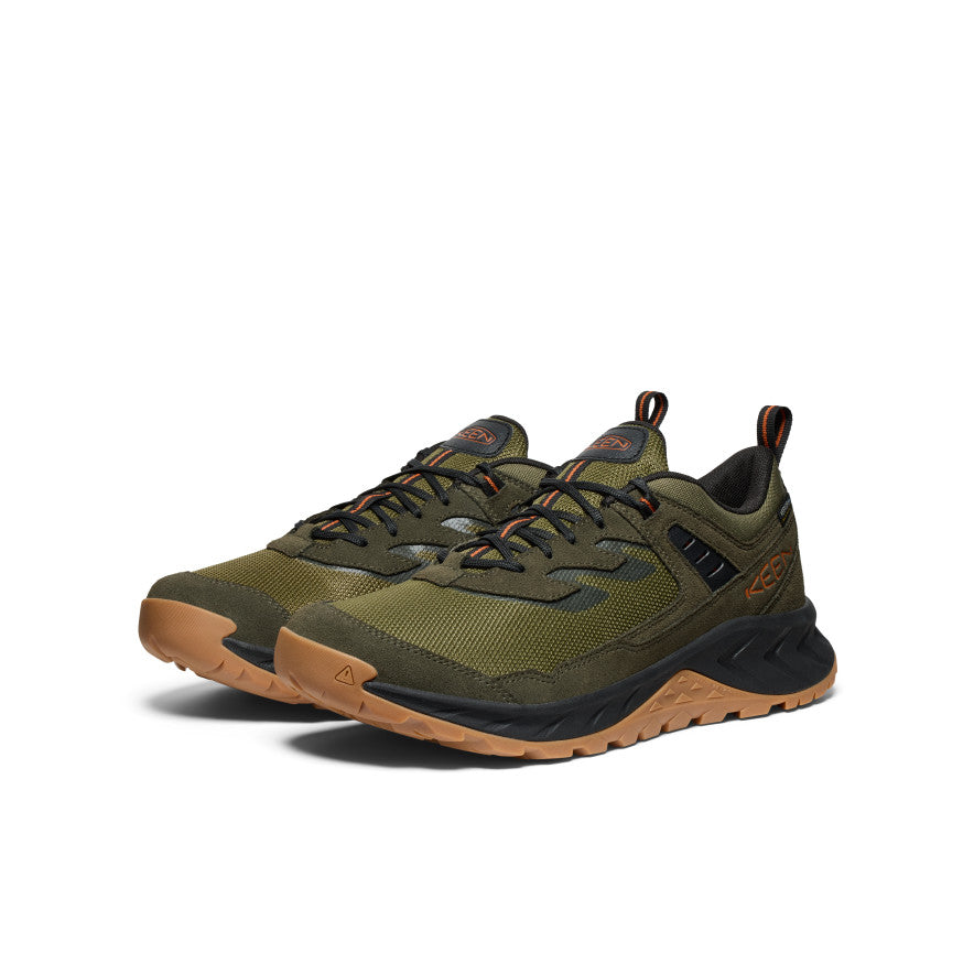 Men's HighTrail Waterproof Hiking Shoes - Winter Moss/Gold Flame - Lightweight & Durable for Outdoor Adventures, Trail Running & Winter Hiking