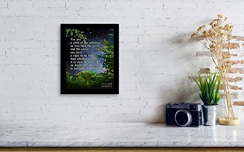 Child of the Universe Desiderata Poem by Max Ehrmann - Inspirational Night Sky Art Print 8x10 - Perfect for Nursery Decor, Home Wall Art & Thoughtful Gift Ideas
