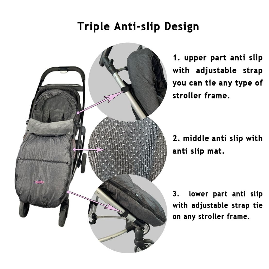Universal Toddler Stroller Footmuff - Warm & Cozy Pushchair Sleeping Bag with Easy Open Front | Perfect for Winter Walks, Baby Stroller Accessories, Outdoor Activities with Infants