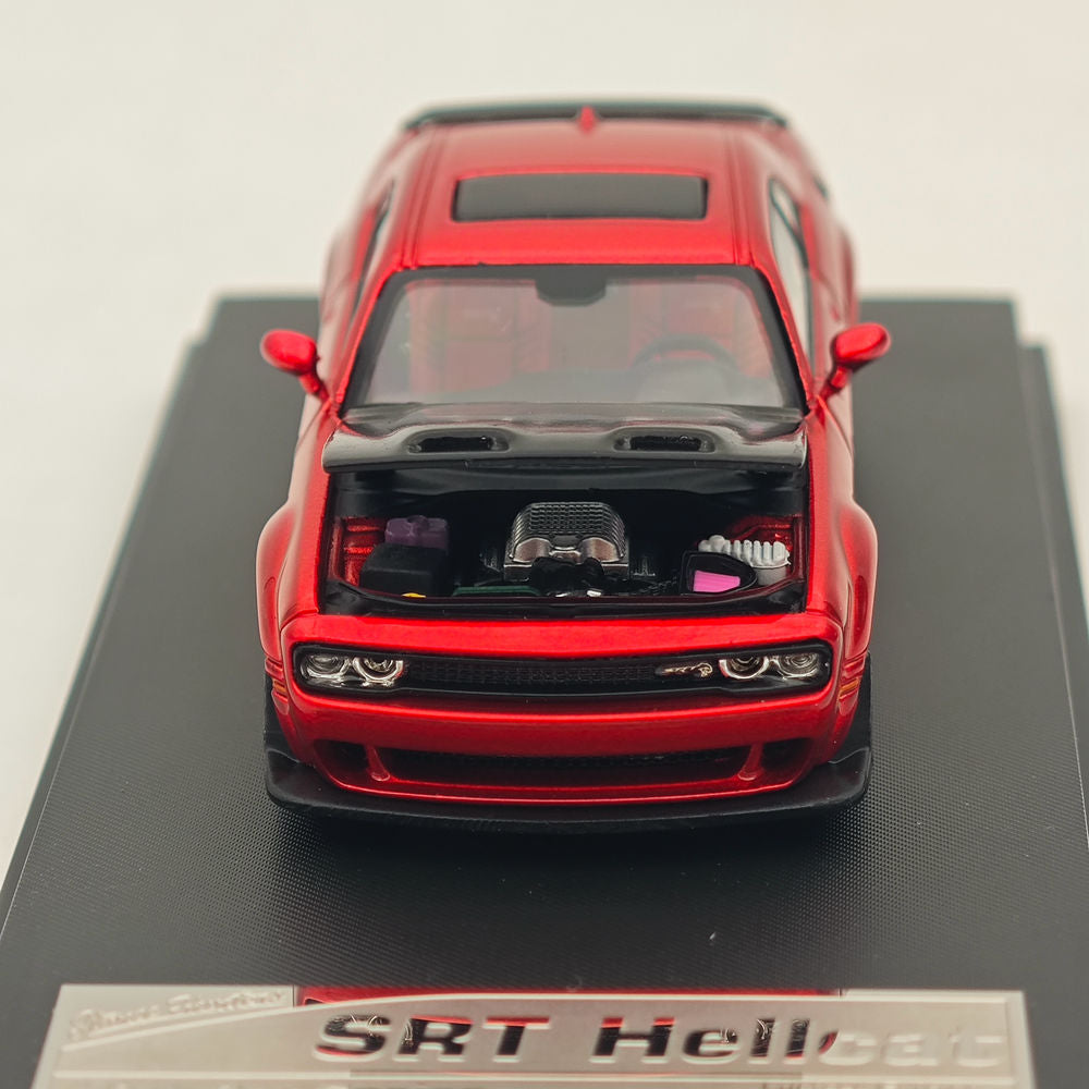 1:64 Scale SH Dodge SRT Hellcat Muscle Sports Diecast Model Car - Limited Edition Collectible Toy Vehicle (Red) - Perfect for Car Enthusiasts, Display Collections, and Gift Giving
