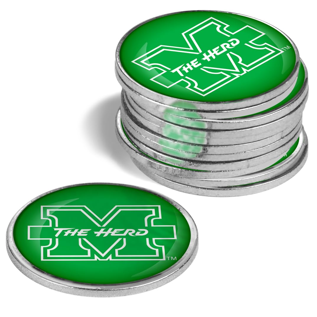 LinksWalker NCAA Metal Golf Ball Markers - 12 Pack Team Logo Golf Accessories for Players & Collectors | Perfect for Golf Tournaments, Gifts & Memorabilia