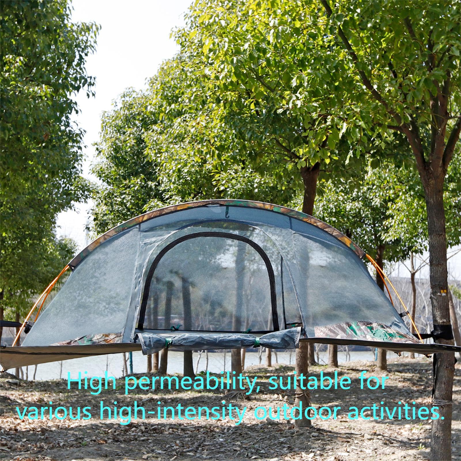 Portable Camping Hammock for Family - Large Outdoor Tree Tent for Hiking, Travel & Backpacking (Camouflage) | Perfect for Camping Trips, Beach Relaxation & Backyard Lounging