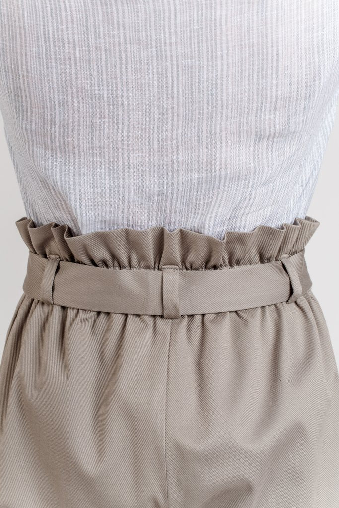 Megan Nielsen Opal Trousers & Shorts - Women's High Waist Linen Pants & Summer Shorts for Casual Wear, Office, and Travel