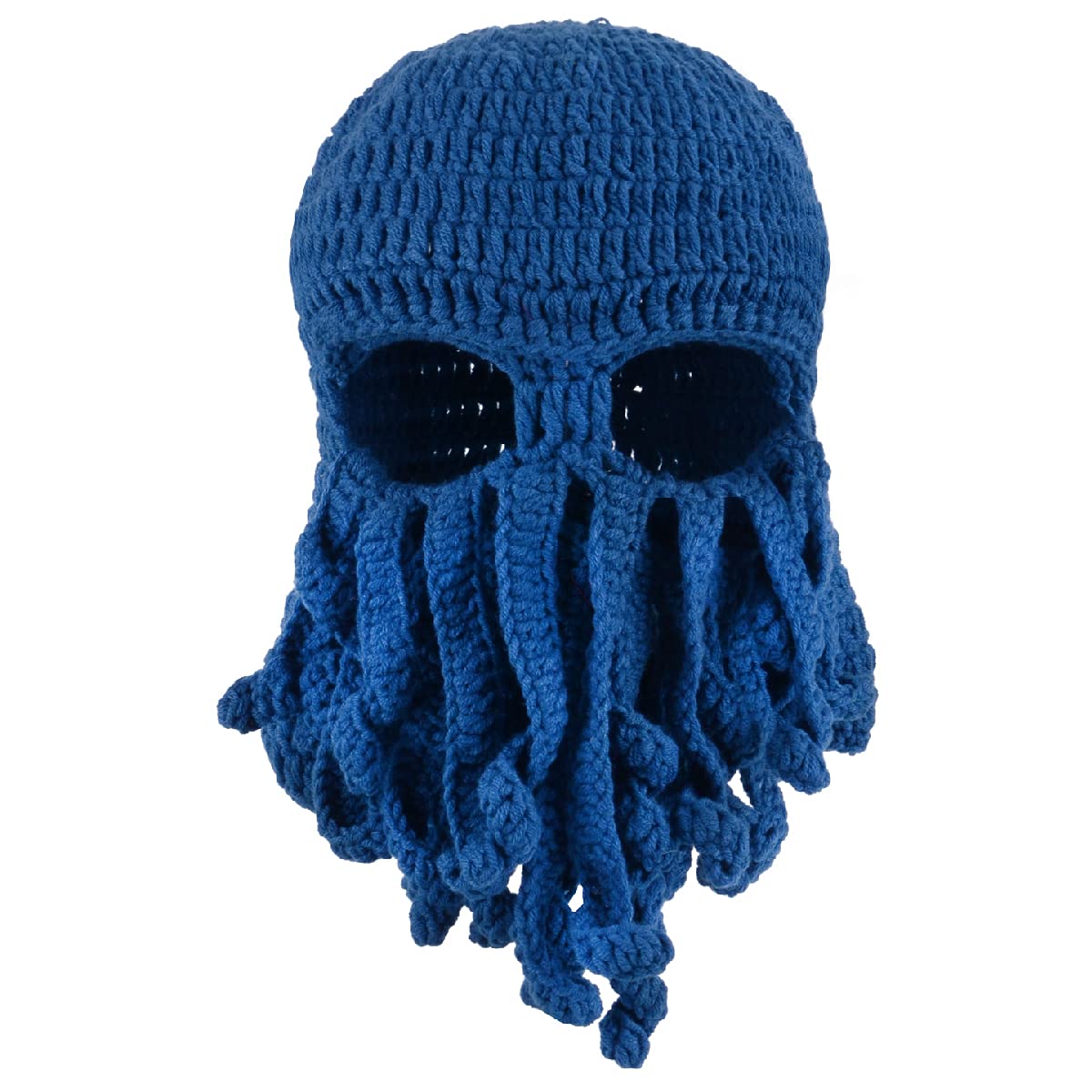 TRIWONDER Funny Octopus Beard Beanie Hat - Warm Winter Knit Pirate Hat for Men & Women - Perfect for Halloween Costumes, Christmas Gifts & Cosplay Parties