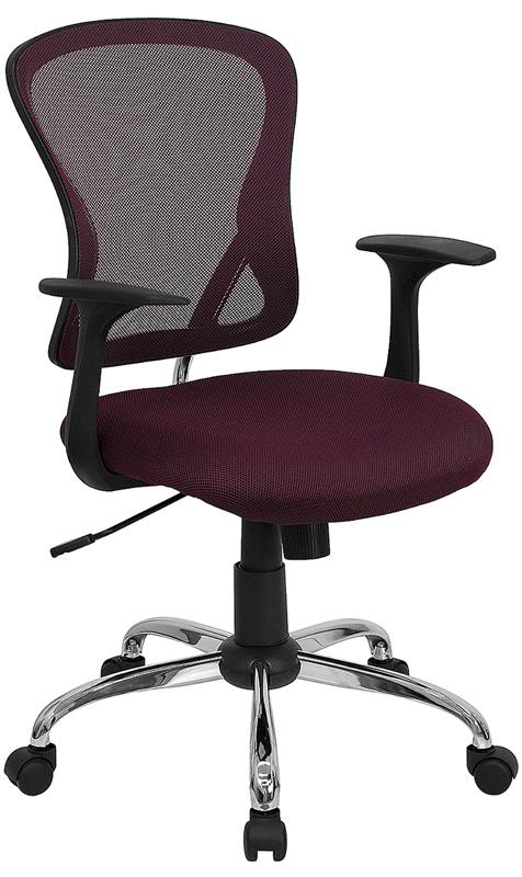 FLASH Alfred Mid Back Black Mesh Swivel Task Office Chair with Chrome Base and Arms - Ergonomic Desk Chair for Home Office, Computer Work & Gaming