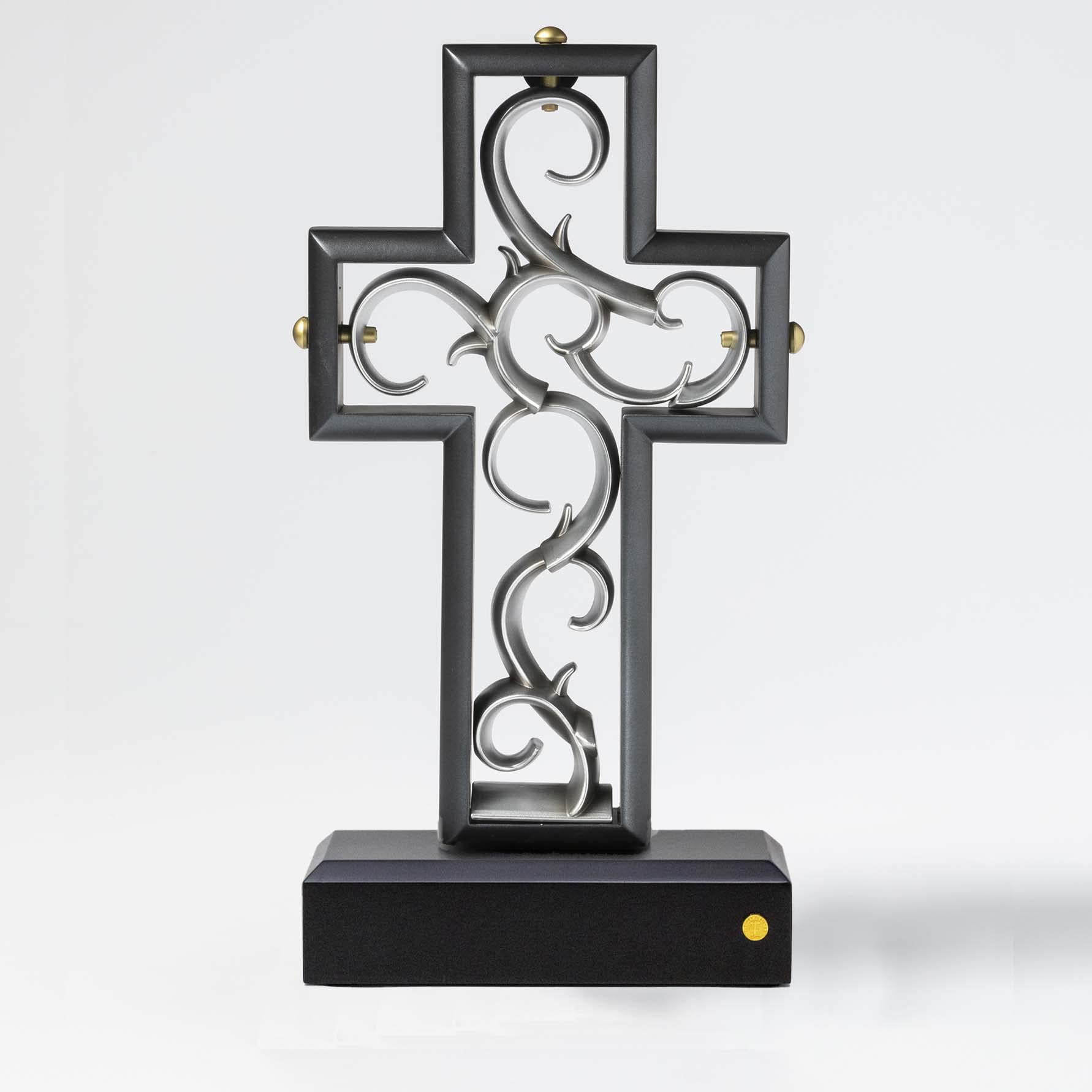 Unity Cross ® Slate Black and Pewter Wedding Ceremony Set - Elegant Unity Candle & Sand Alternative for Christian, Catholic, and Non-Denominational Weddings - Perfect for Vow Renewals, Anniversary Celebrations, and Memorial Services