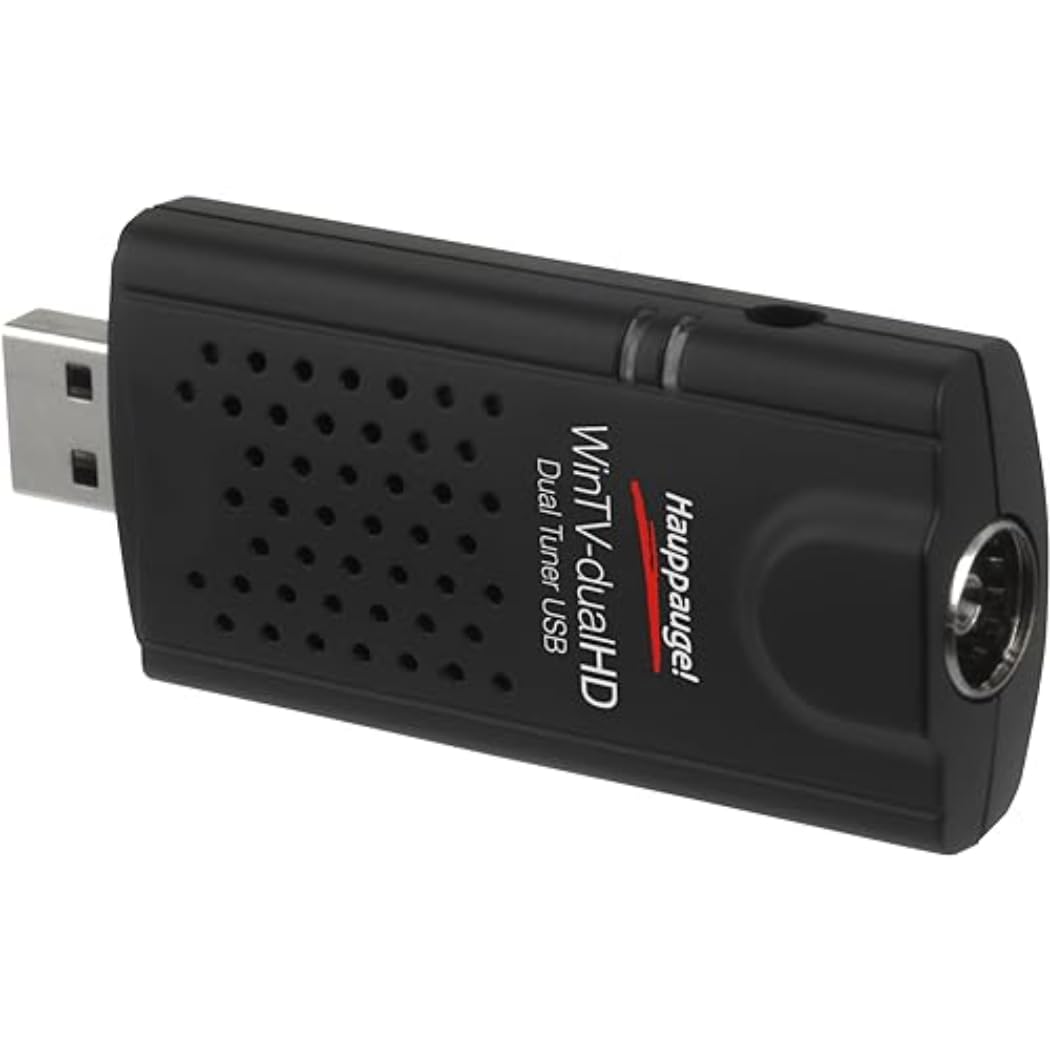 Hauppauge WinTV-dualHD USB TV Tuner Stick - Dual DVB-C/T2/T Support with FB for Live TV Streaming & Recording on PC/Laptop - Perfect for Home Entertainment, Gaming & Digital TV Enthusiasts