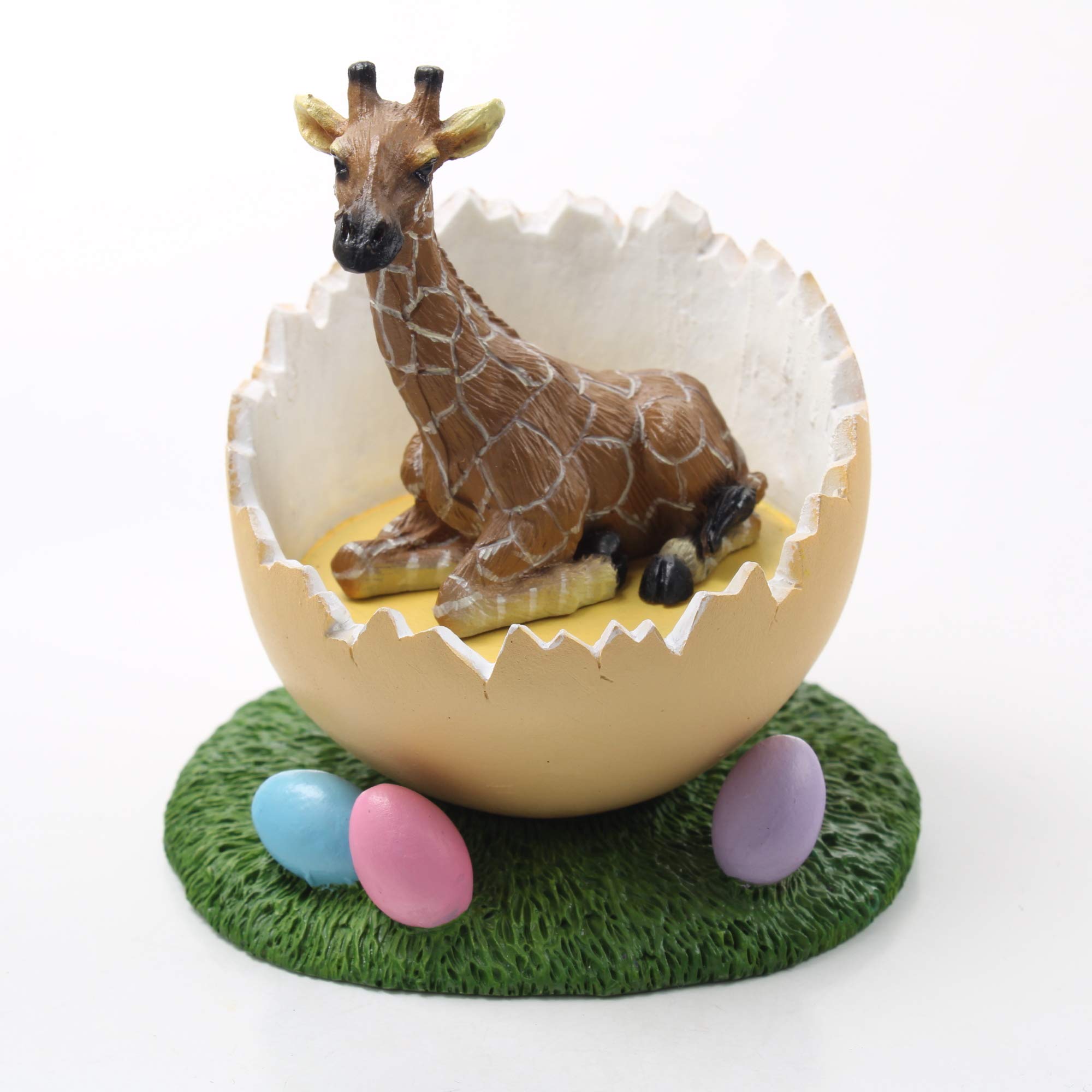 Realistic Hand-Painted Easter Egg Giraffe Figurine - Easter Statue Gift for Home Decor, Nursery, Office Desk | Perfect Spring Shower Present & Easter Decoration