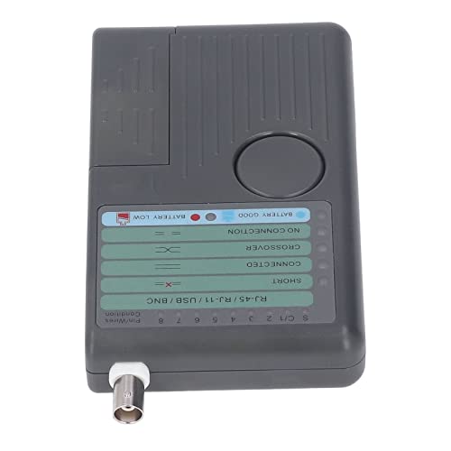 4 in 1 Network Cable Tester - RJ45 RJ11 USB BNC Wire Tester with Single Button, Compact & High Efficiency Signal Detector for Ethernet, Phone Lines & Coaxial Cables - Perfect for IT Technicians, Network Installations & Home Office Setup
