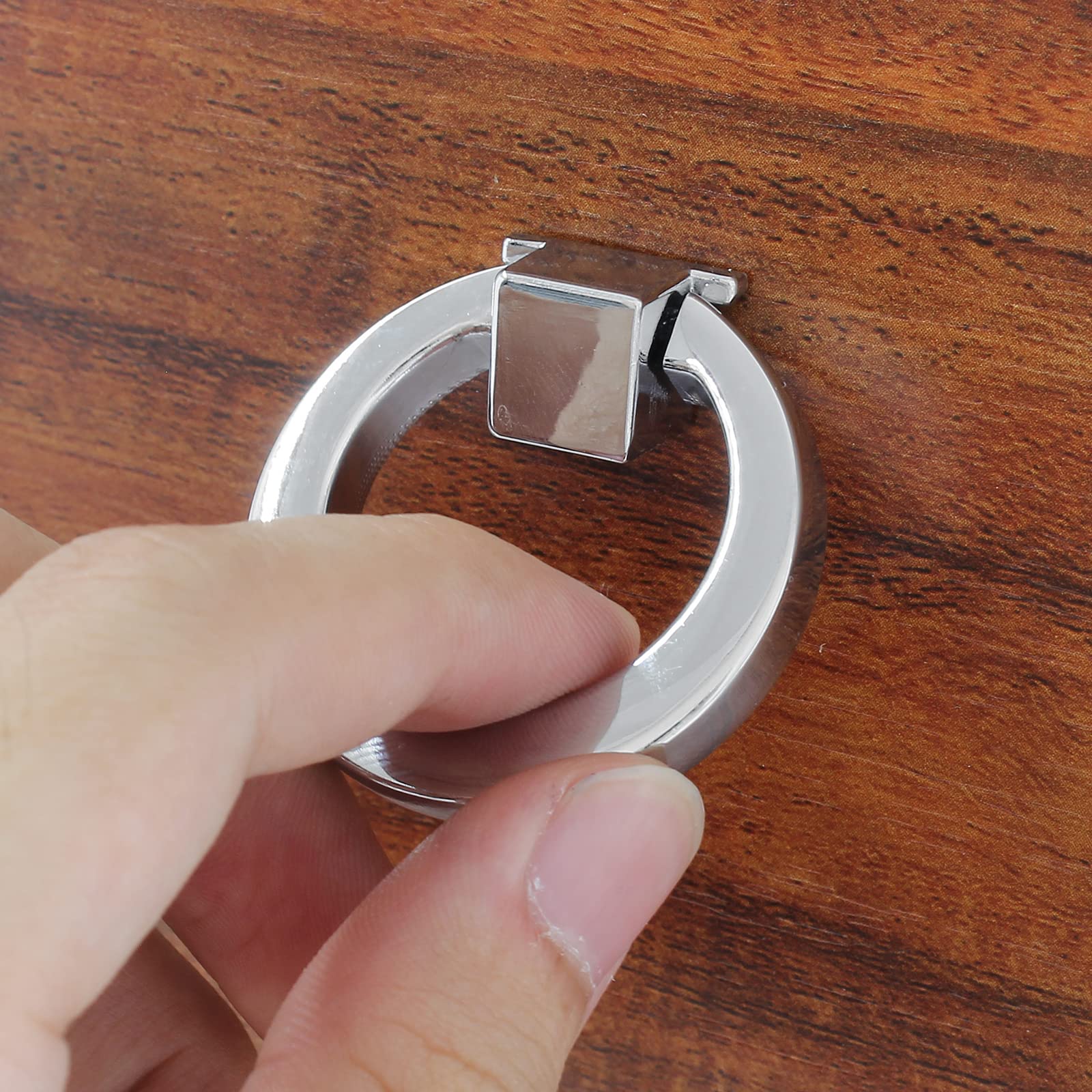 12 Pcs Zinc Alloy Cabinet Knobs - Chrome Drawer Pulls for Kitchen & Furniture Hardware