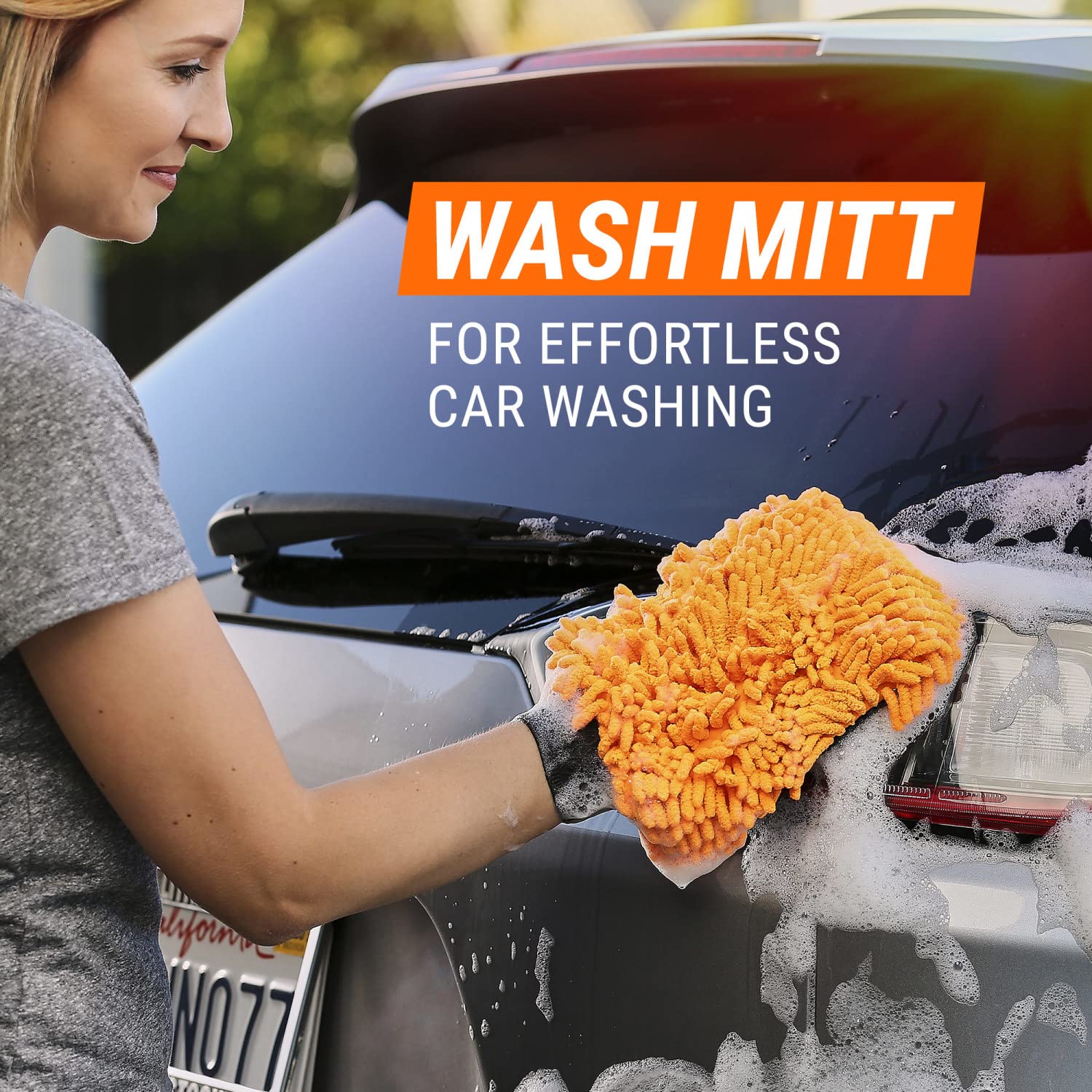 Armor All Microfiber Car Wash Mitt & Glove - Premium Dual Pack for Safe Scrubbing on Cars, Trucks, Motorcycles, RVs & Boats | Scratch-Free Cleaning for Paint Protection & Shine | Ideal for Hand Washing, Detailing & Auto Care