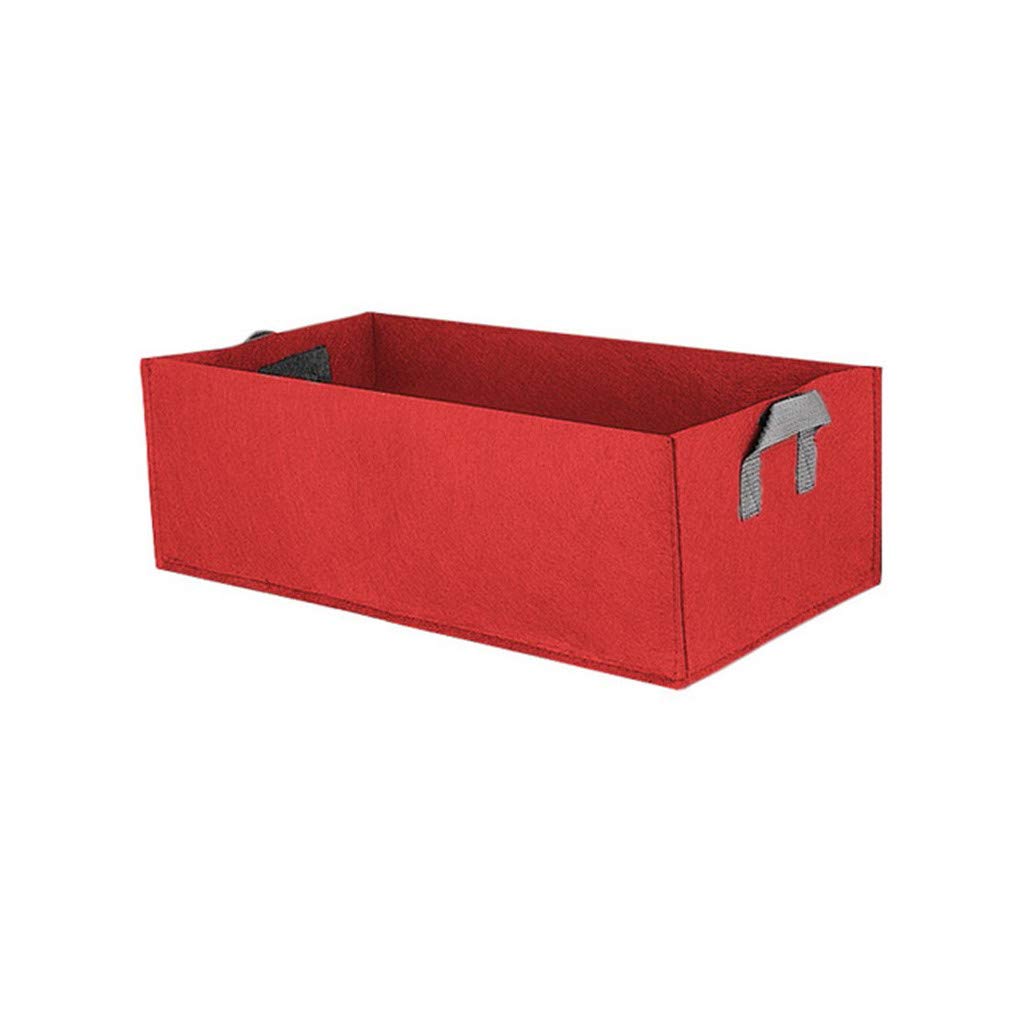 **Breathable Fabric Raised Garden Bed Bag - Large Rectangle Planting Container for Patio, Lawn & Garden - Ideal for Vegetables, Herbs & Flowers (Red, One Size)**