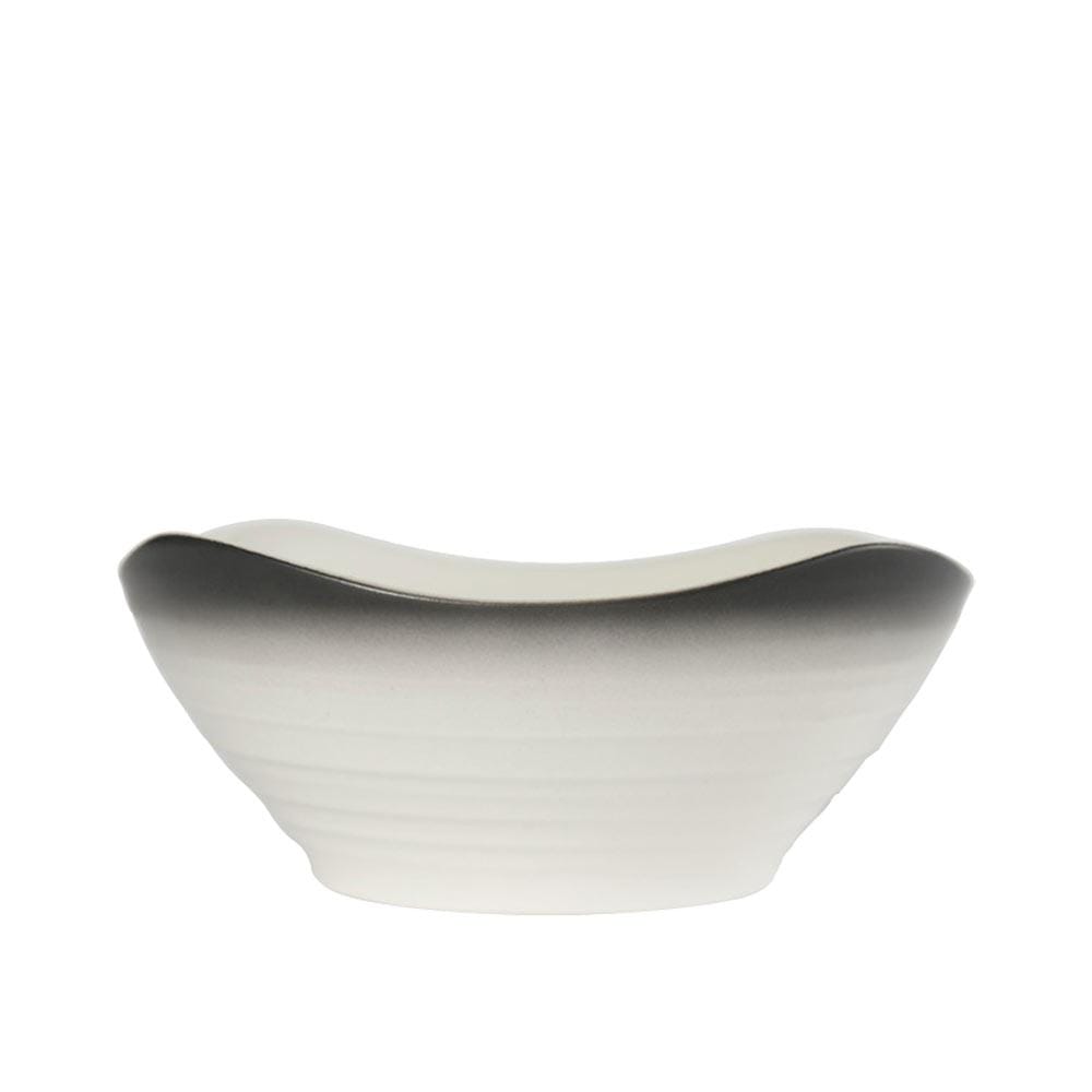 Swirl Square Graphite 4-Piece Dinnerware Set - Modern Square Plates & Bowls for Stylish Dining, Perfect for Restaurants, Weddings, and Home Entertaining