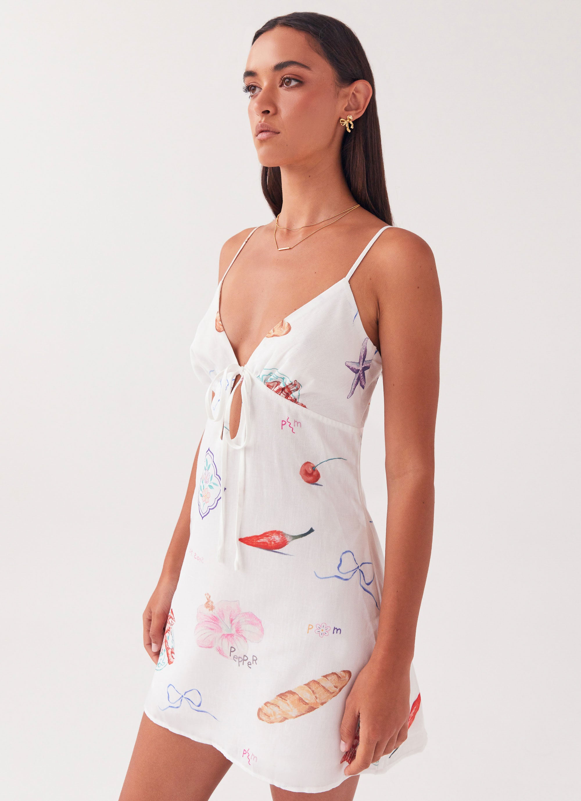 Flora Linen Mini Dress - Breathable Summer Sundress for Women | Perfect for Beach Vacations, Brunch Dates & Casual Outings