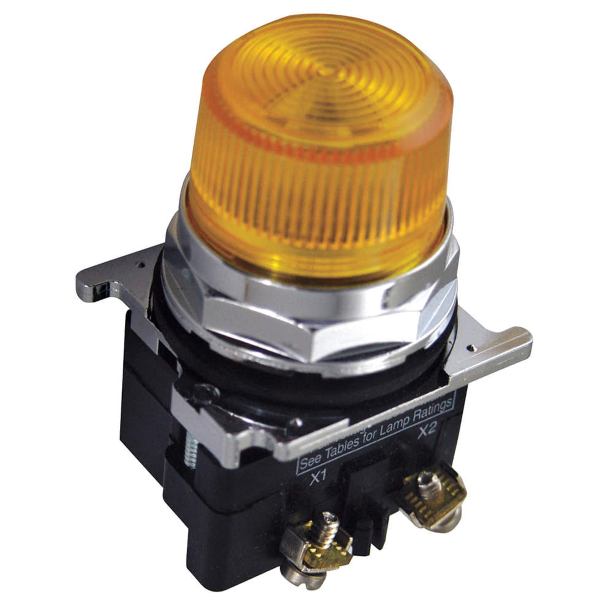 Eaton 10250T197LYP2A Heavy-Duty Watertight & Oiltight Push Button Indicating Light - Industrial Electrical Equipment for Harsh Environments (Factory, Marine, Oil Rig Use)