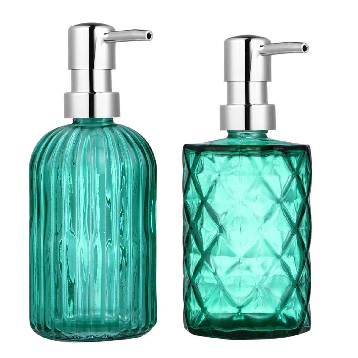 Cabilock 2-Pack Travel Shampoo Bottles - Empty Glass Pump Bottles for Toiletries, Hand Soap & Liquid Dispenser - Leak-Proof Refillable Containers for Shower, Gym & Travel Accessories