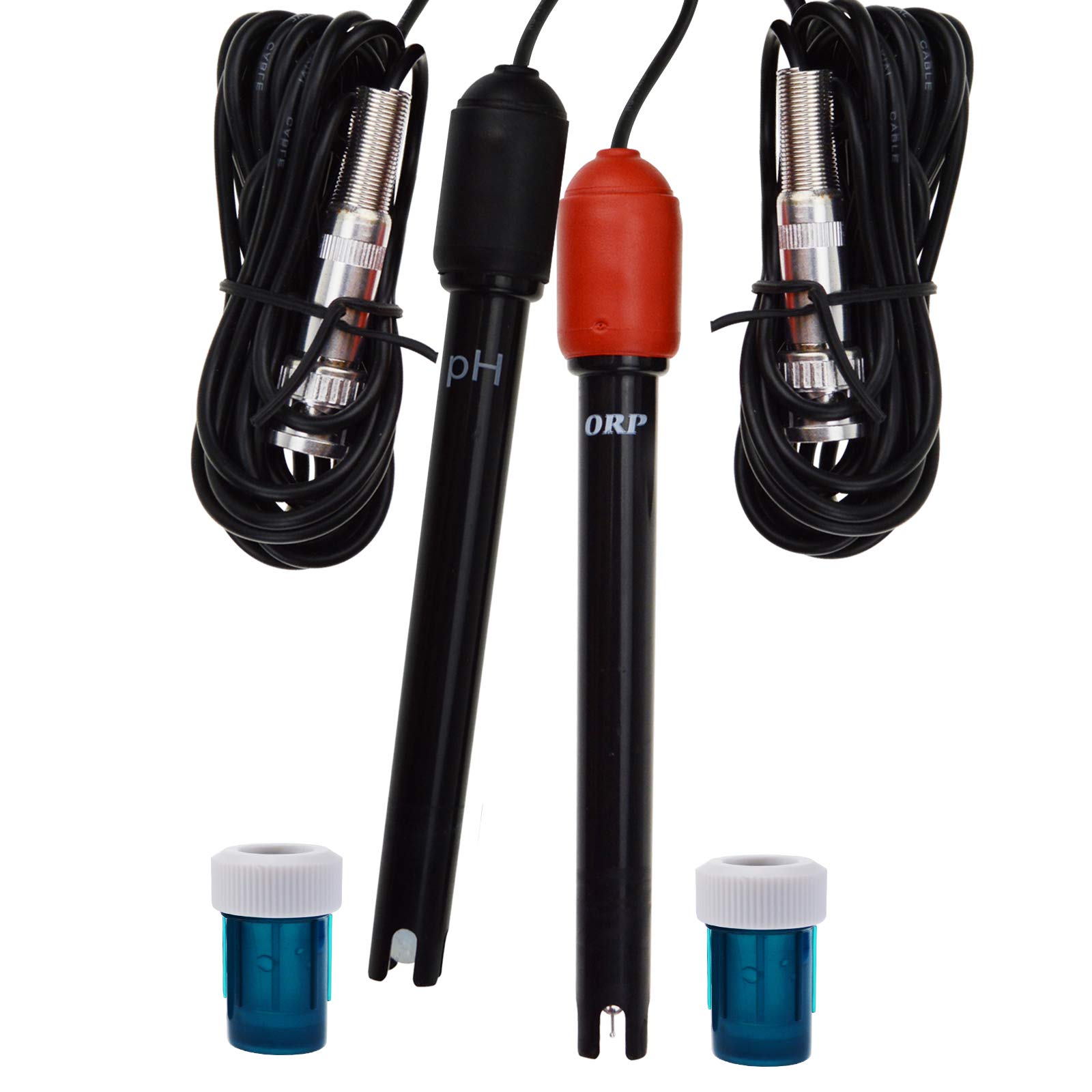 Digital pH & ORP Controller - Water Quality Monitor Tester with Replaceable BNC Electrode (0-14pH / ±1999mV) for Aquariums, Pools & Hydroponics