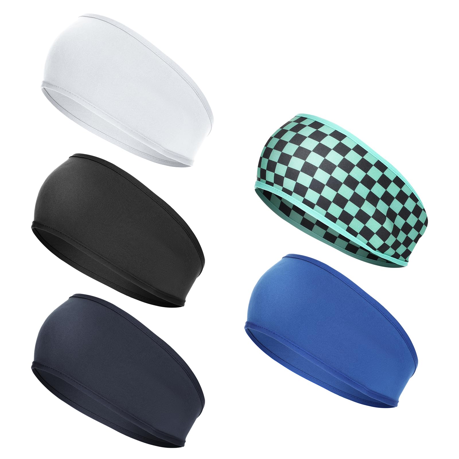 5-Pack Boys Sports Headbands - Breathable Sweatbands for Soccer, Basketball, Running & Tennis - Kids Athletic Headwear for Boys & Girls (5 Colors) - Perfect for School PE, Team Sports & Outdoor Activities